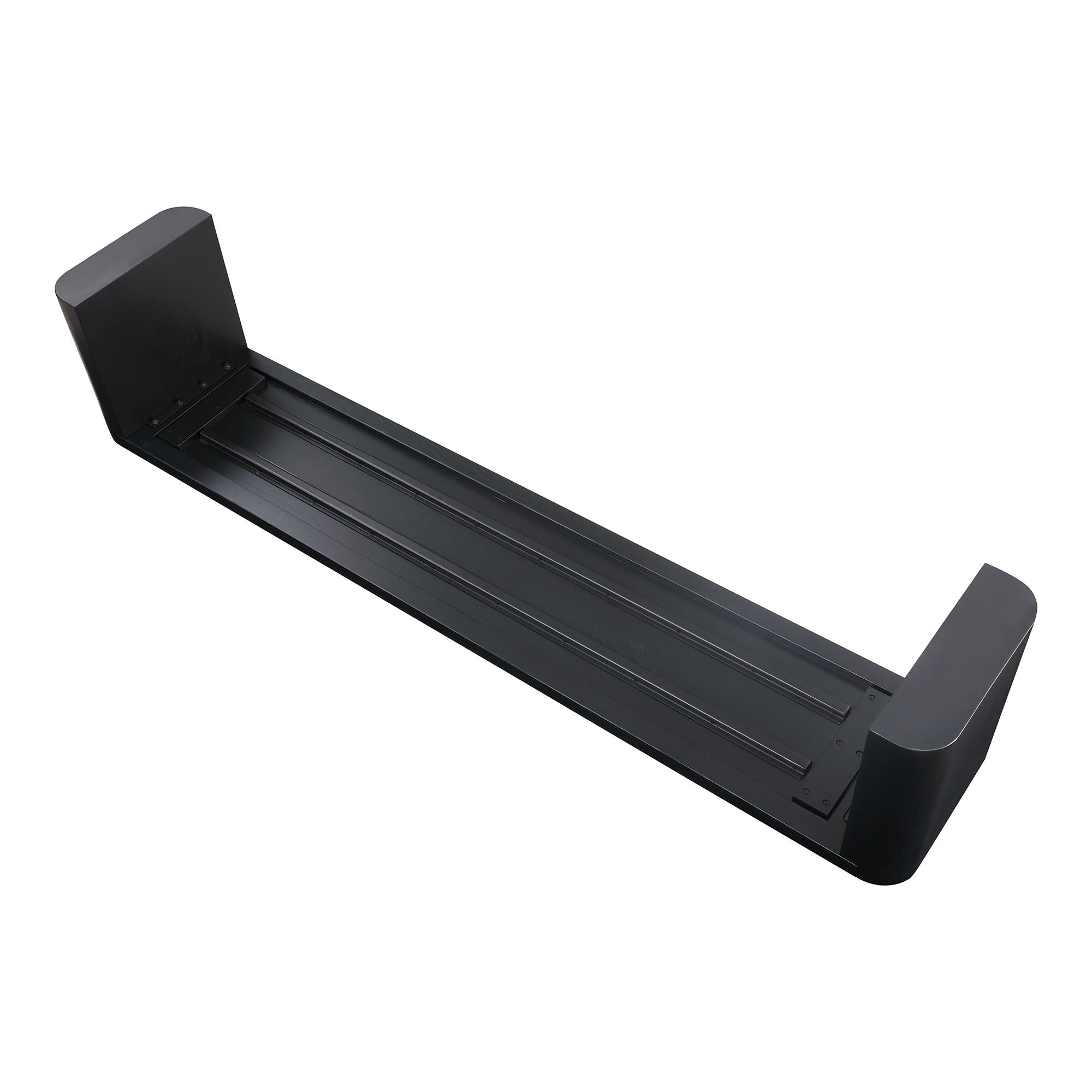 Post - Large Oak Dining Bench - Black