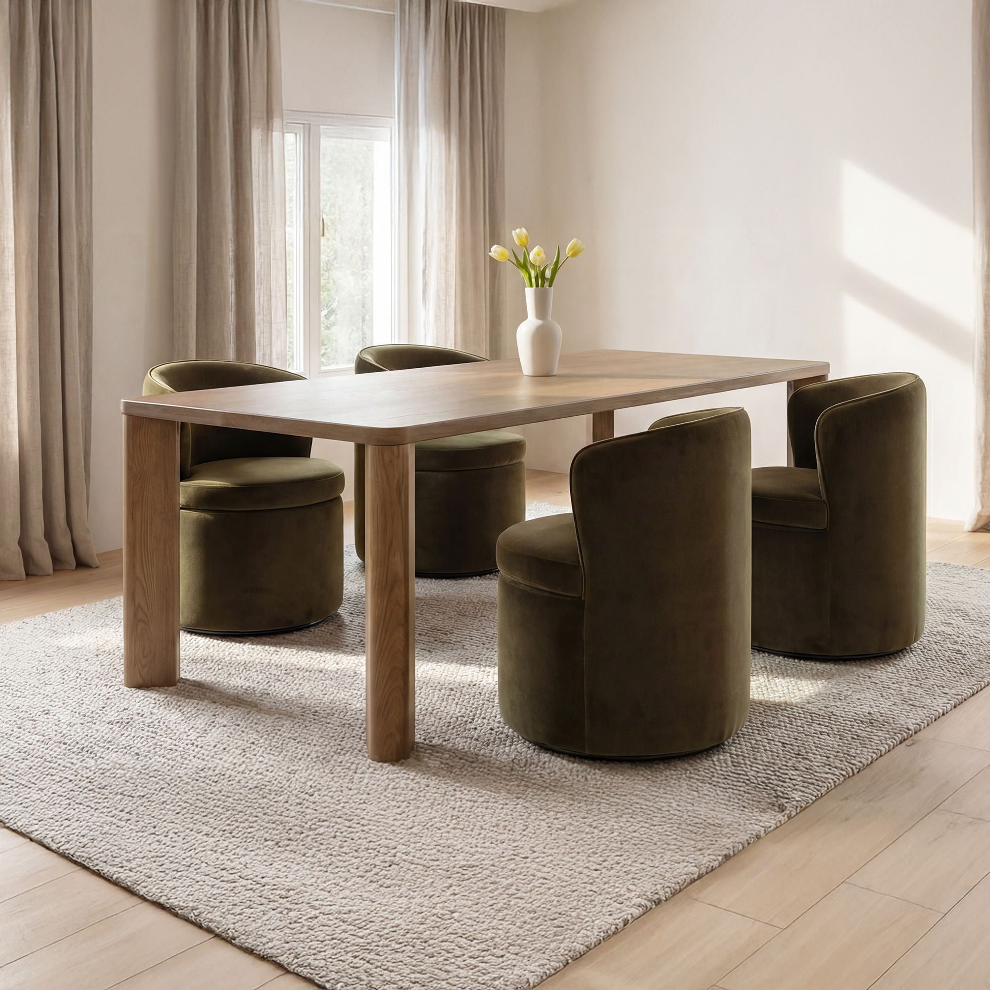 Segment - Large Dining Table - Heritage Brown
