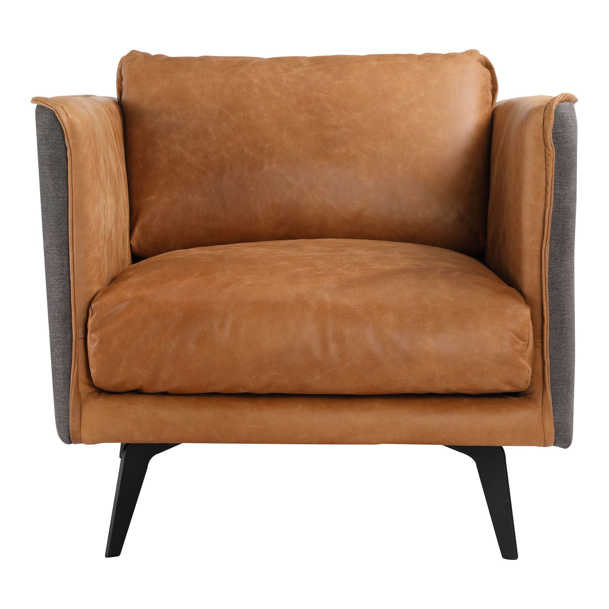 Messina - Leather Armchair - Light Brown