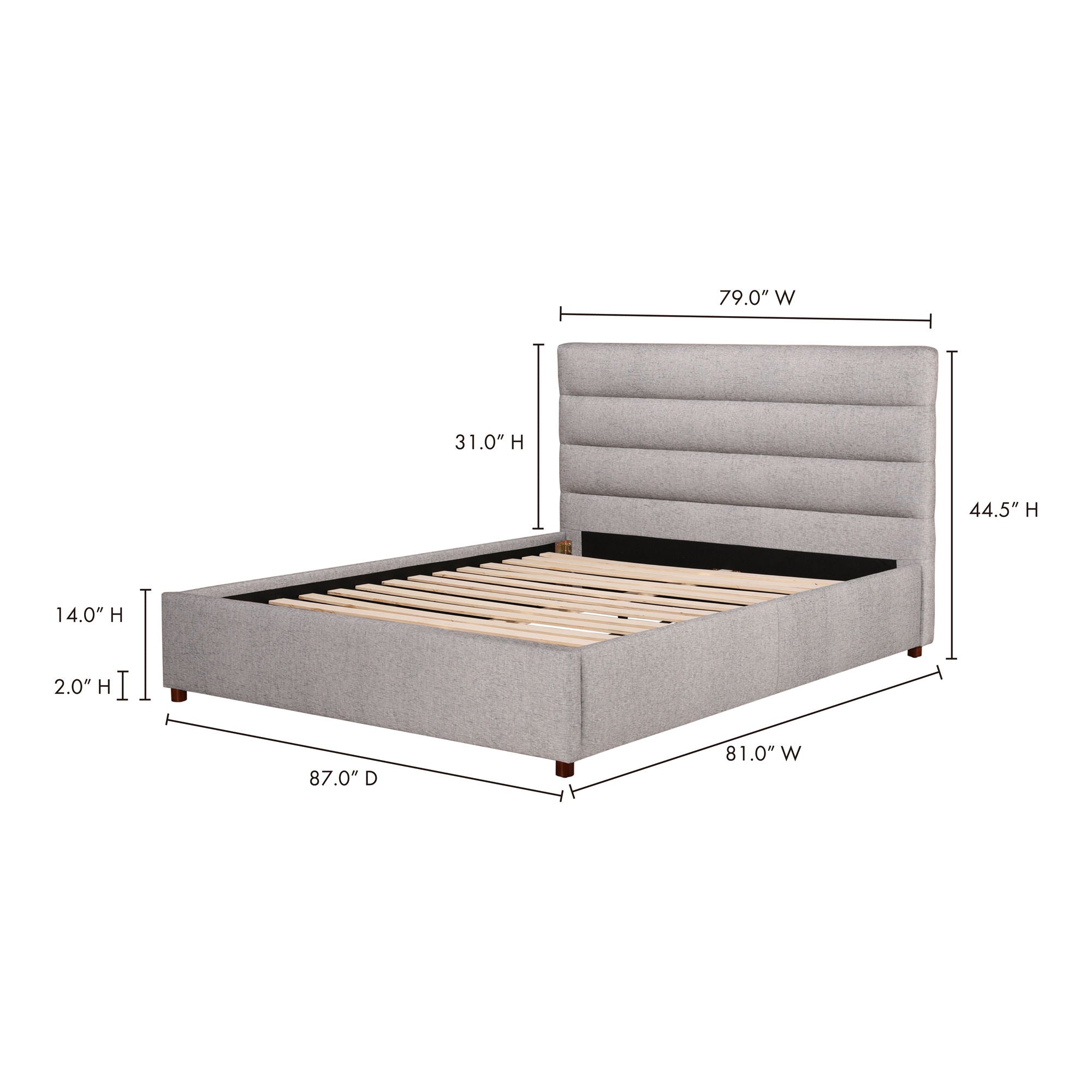 Takio - King Bed - Gray