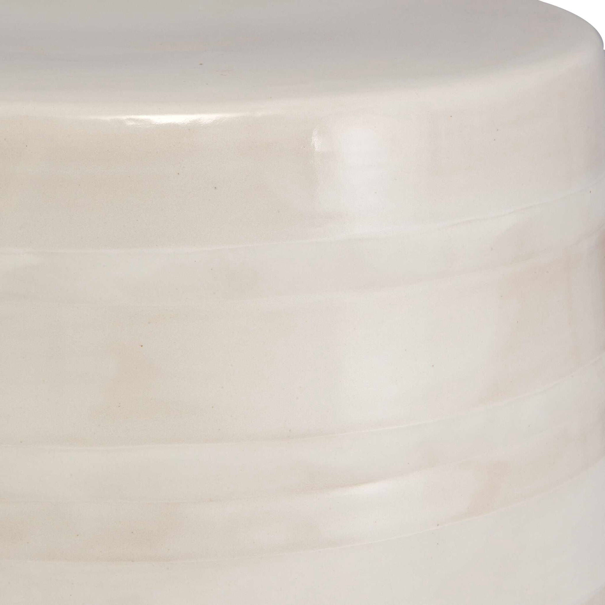 Desert Plains - Glaze Garden Stool - White