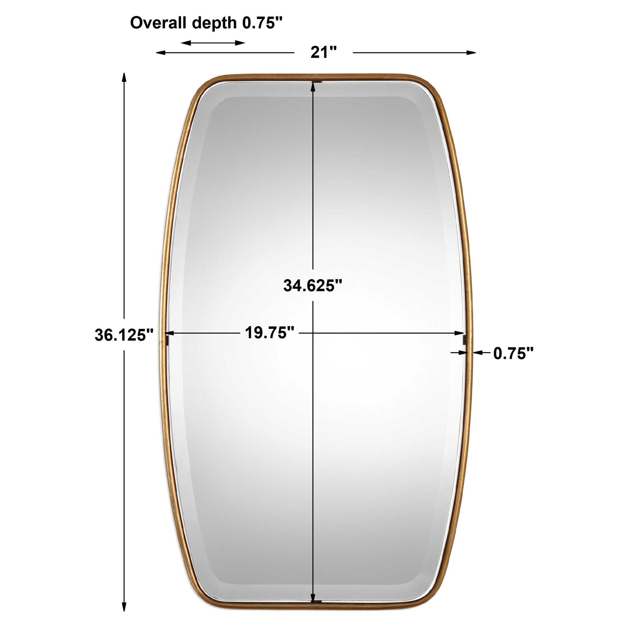 Canillo - Mirror - Antiqued Gold
