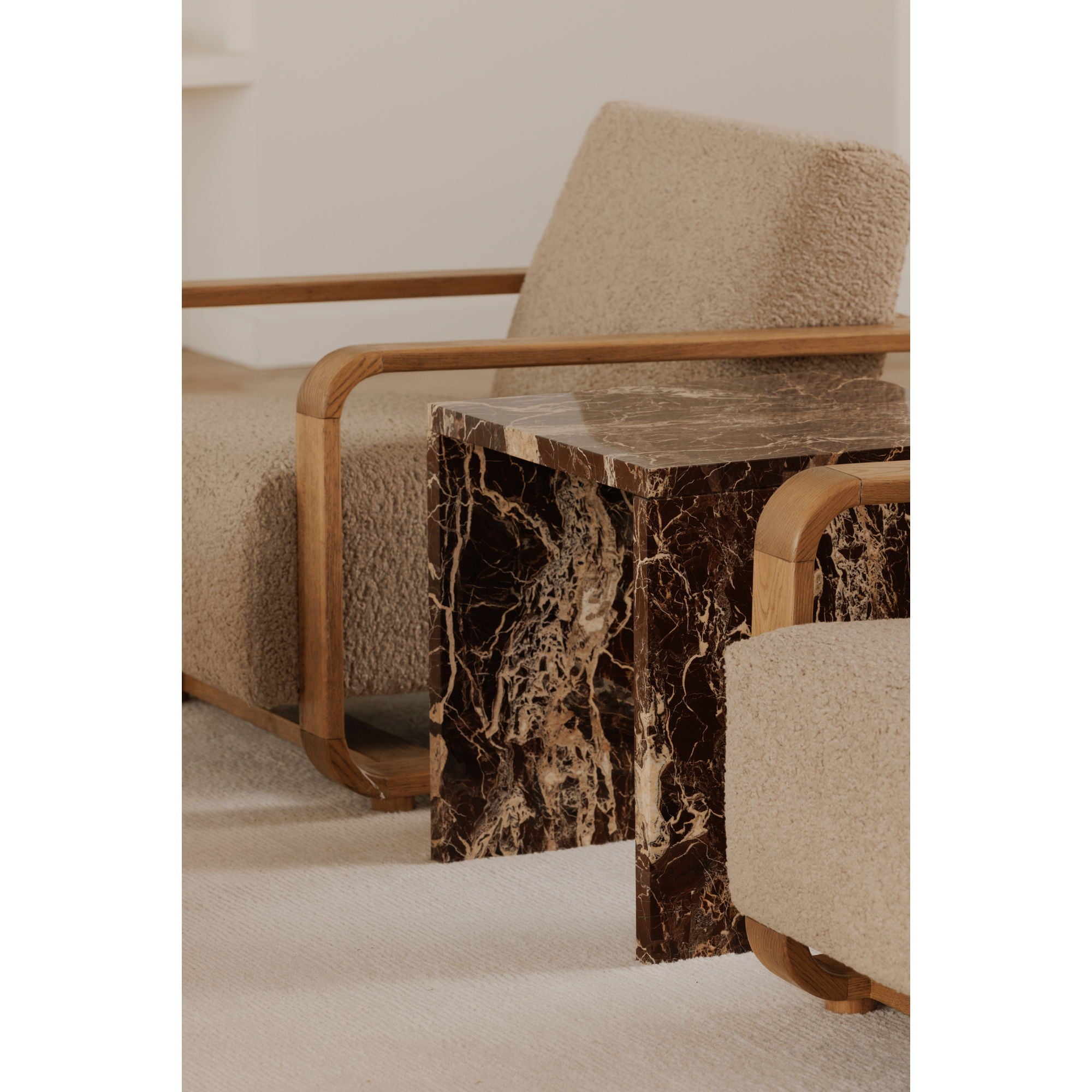 Rosa - Accent Table - Rosso Levanto Marble