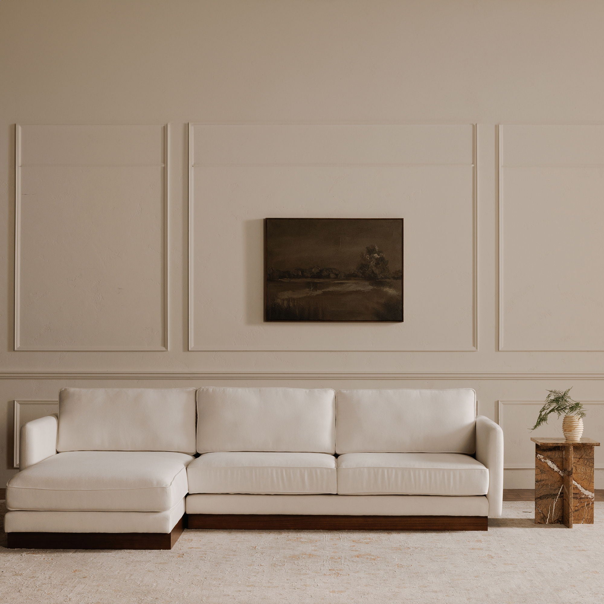 Vernon - Right Sectional - White