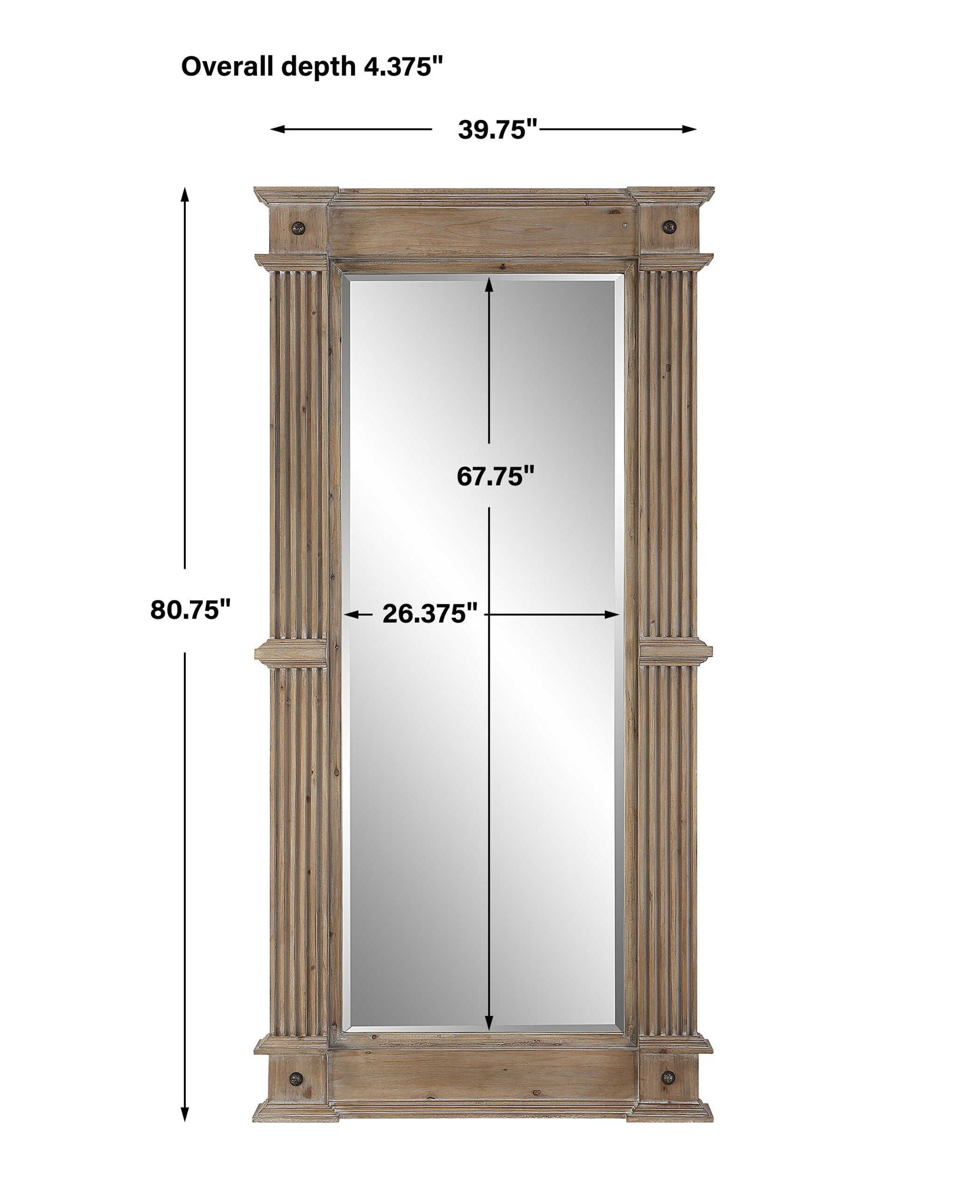 McAllister - Oversized Mirror - Dark Brown