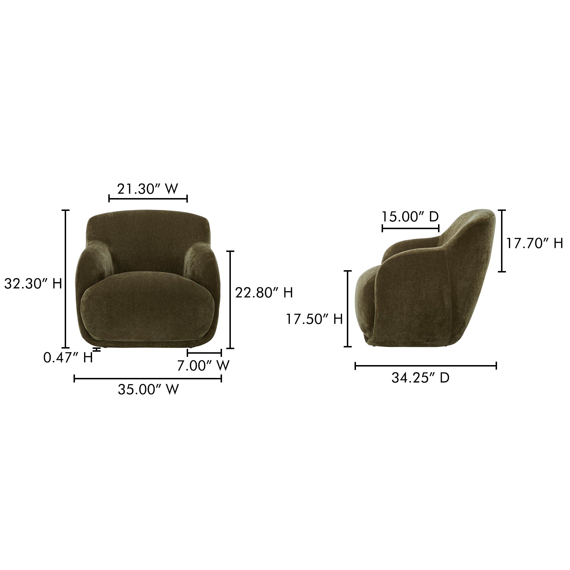 Stevie - Lounge Chair - Cedar Green