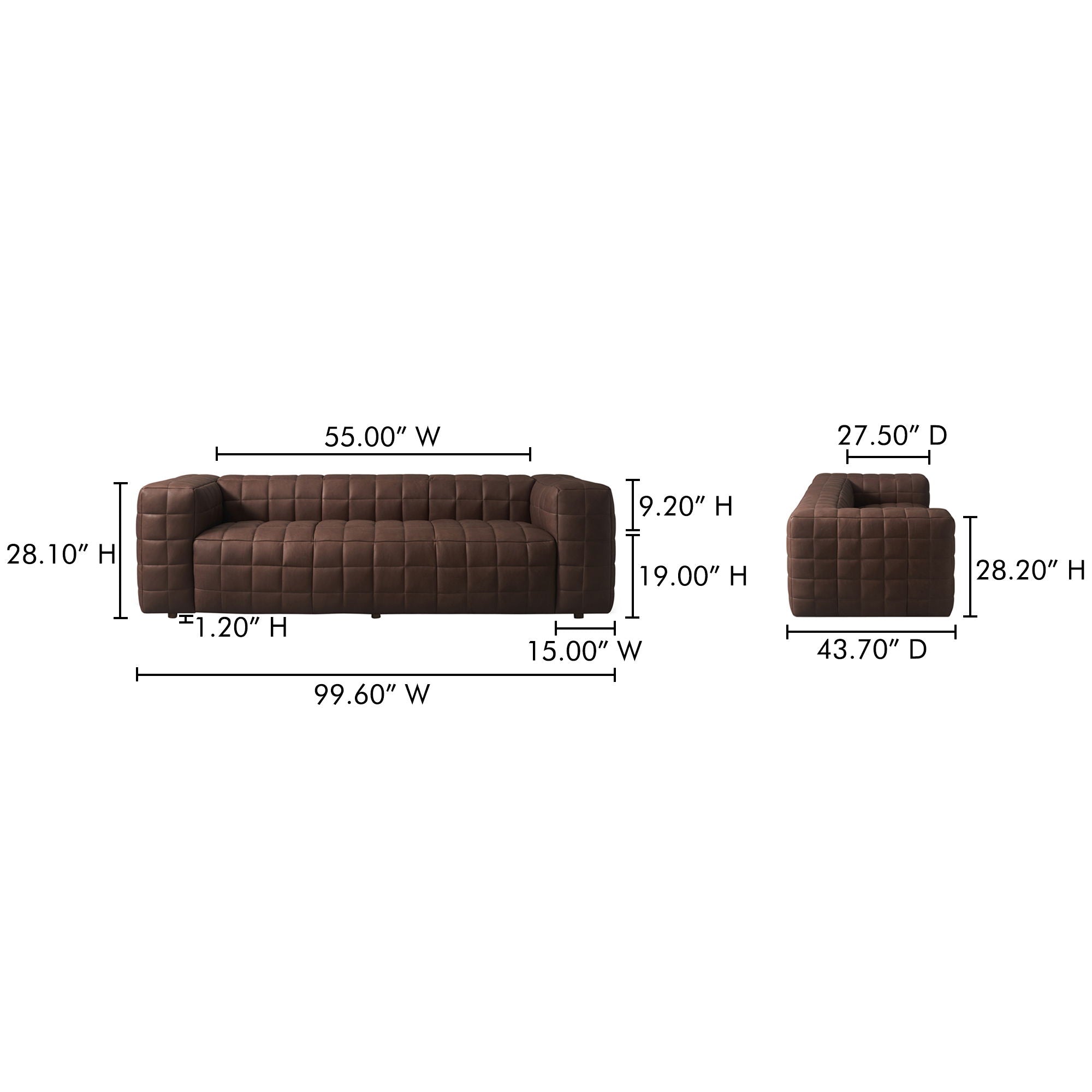 Callan - Sofa - Dark Brown