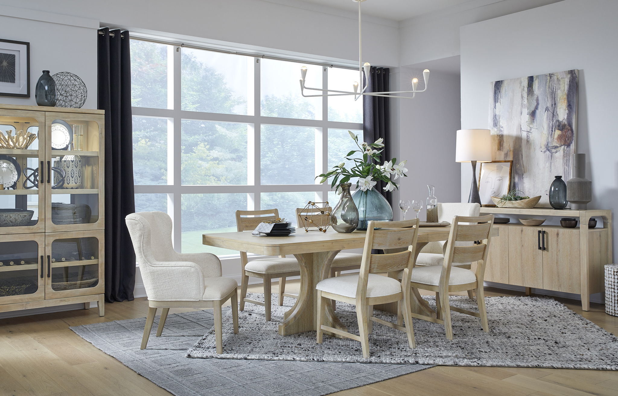 Somerset - Round Dining Table - Butternut and Omari Natural