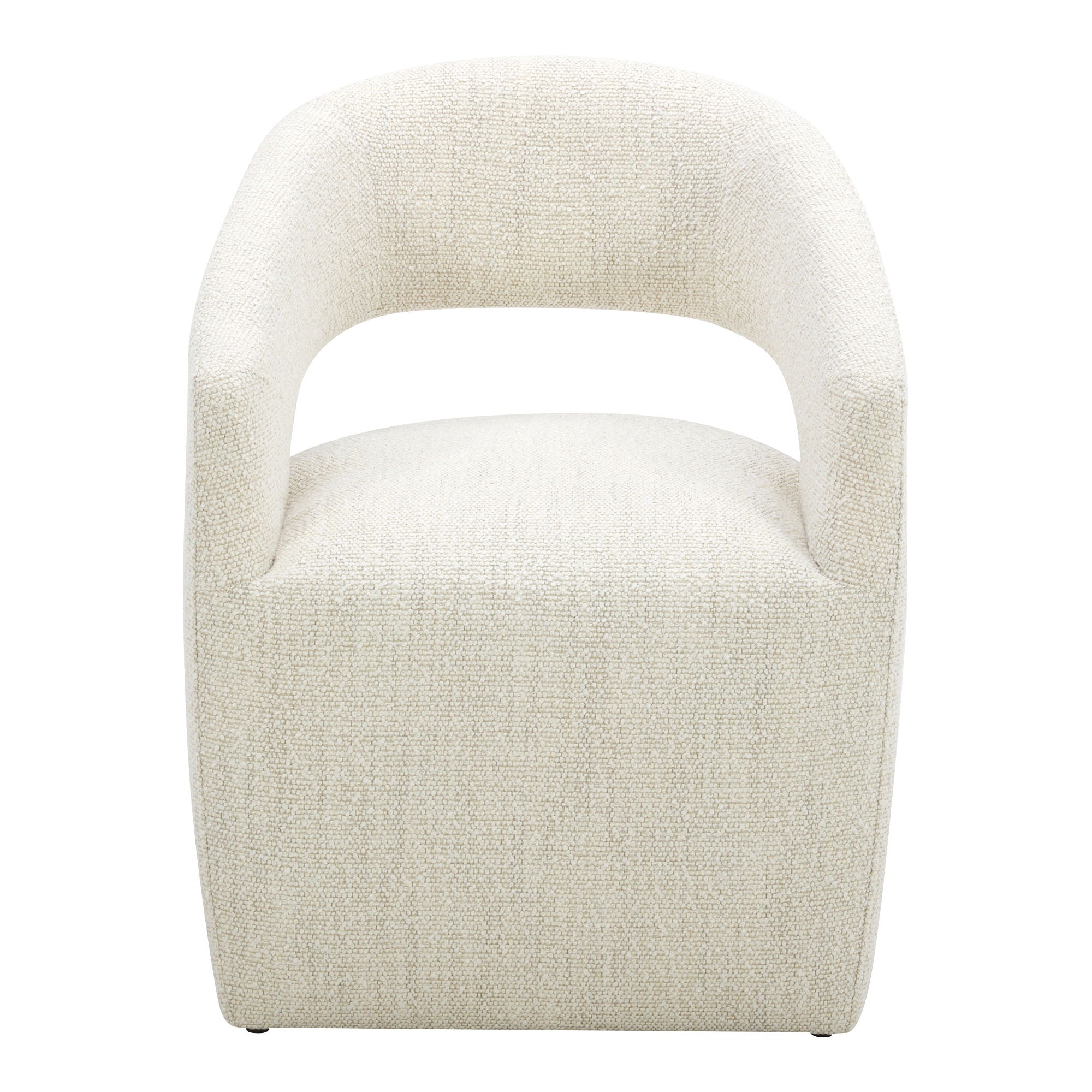 Barrow - Rolling Dining Room Chair - White Mist