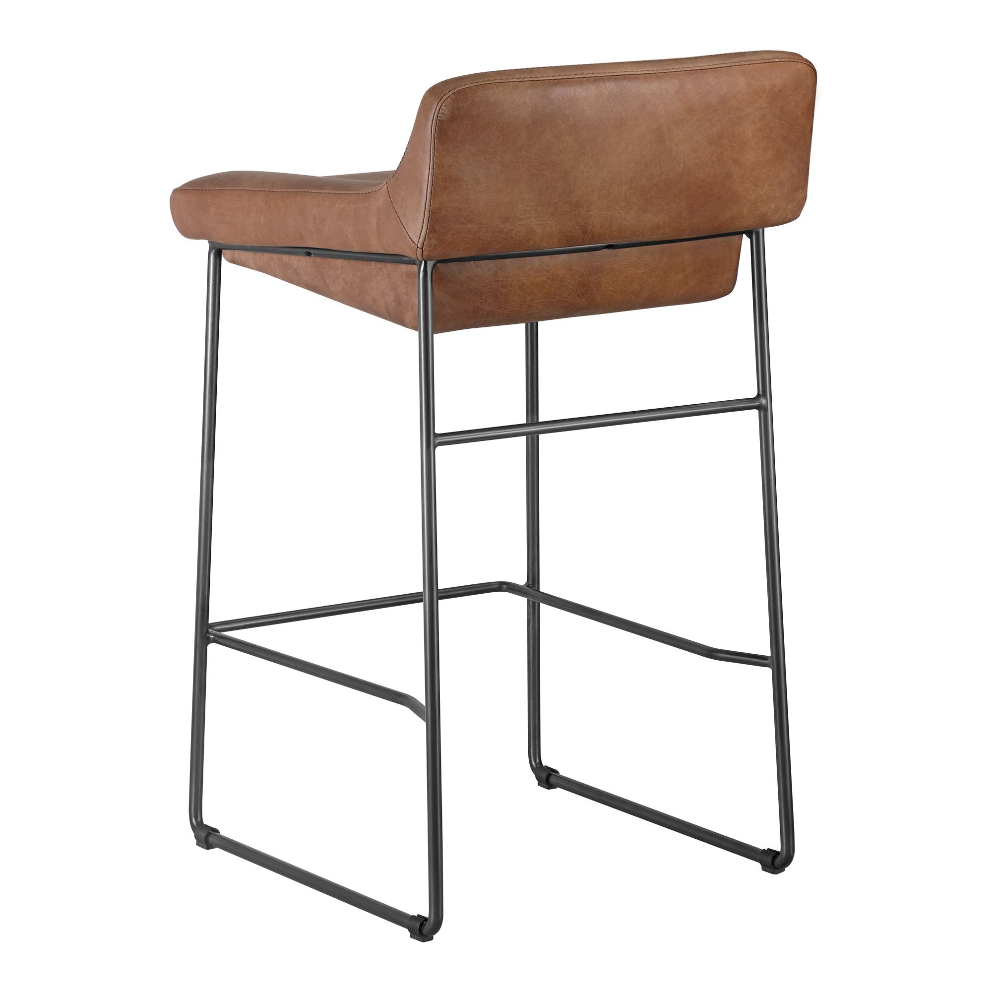 Starlet - Leather Open Road Counter Stool (Set of 2) - Brown