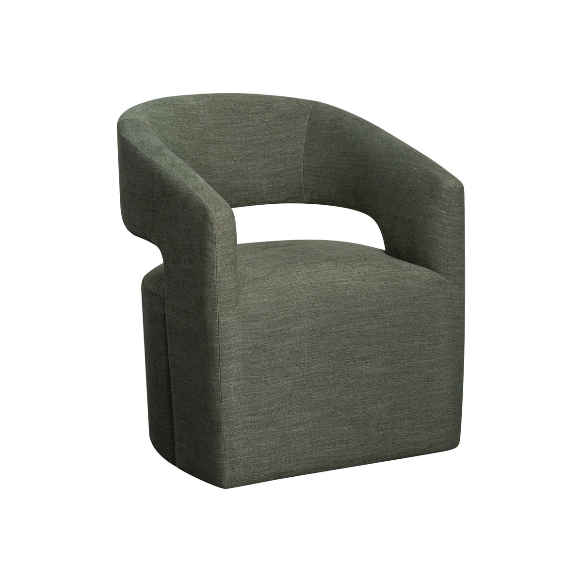 Upholstered Dining Chair Curved Open Back