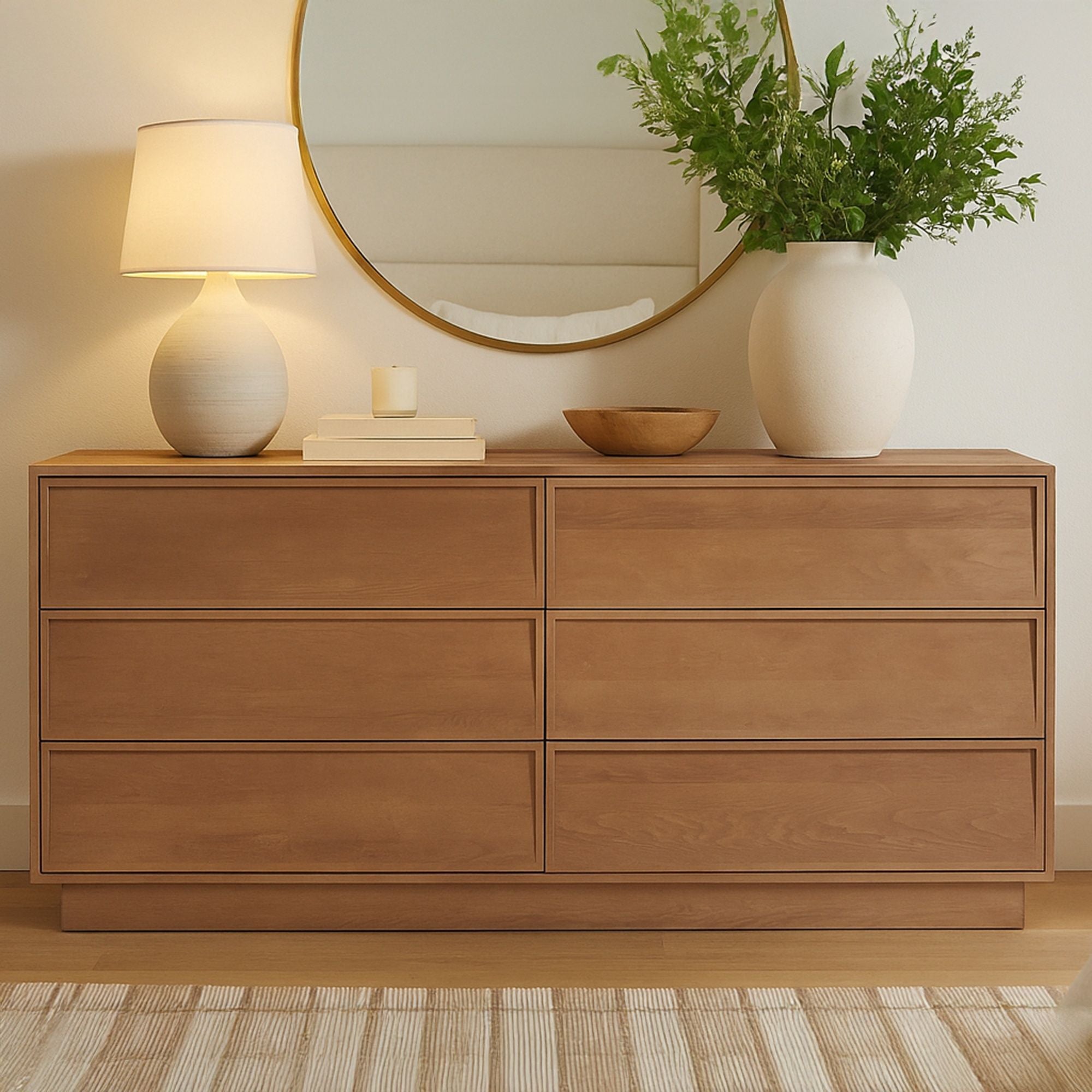 Hudson - 6 Drawer Dresser - Natural