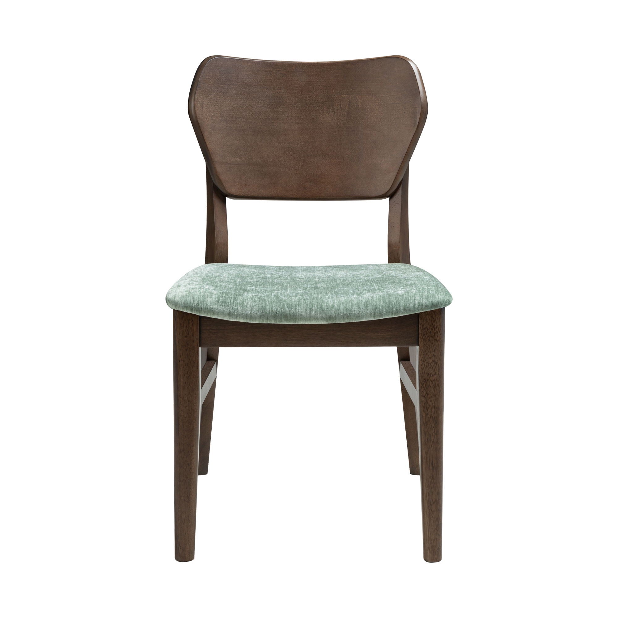 West End - Curved Panel Chair With Sage Green Seat