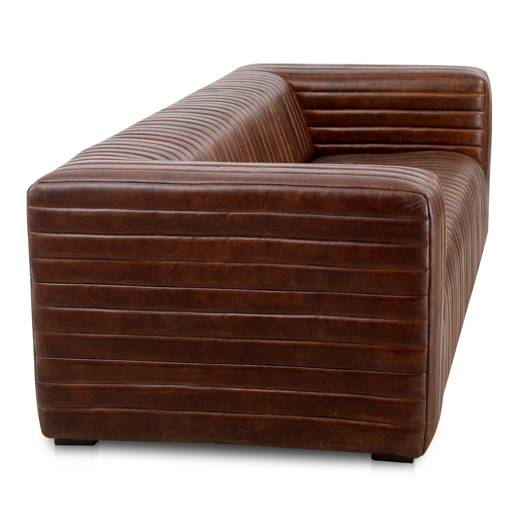 Castle - Sofa - Dark Brown Leather