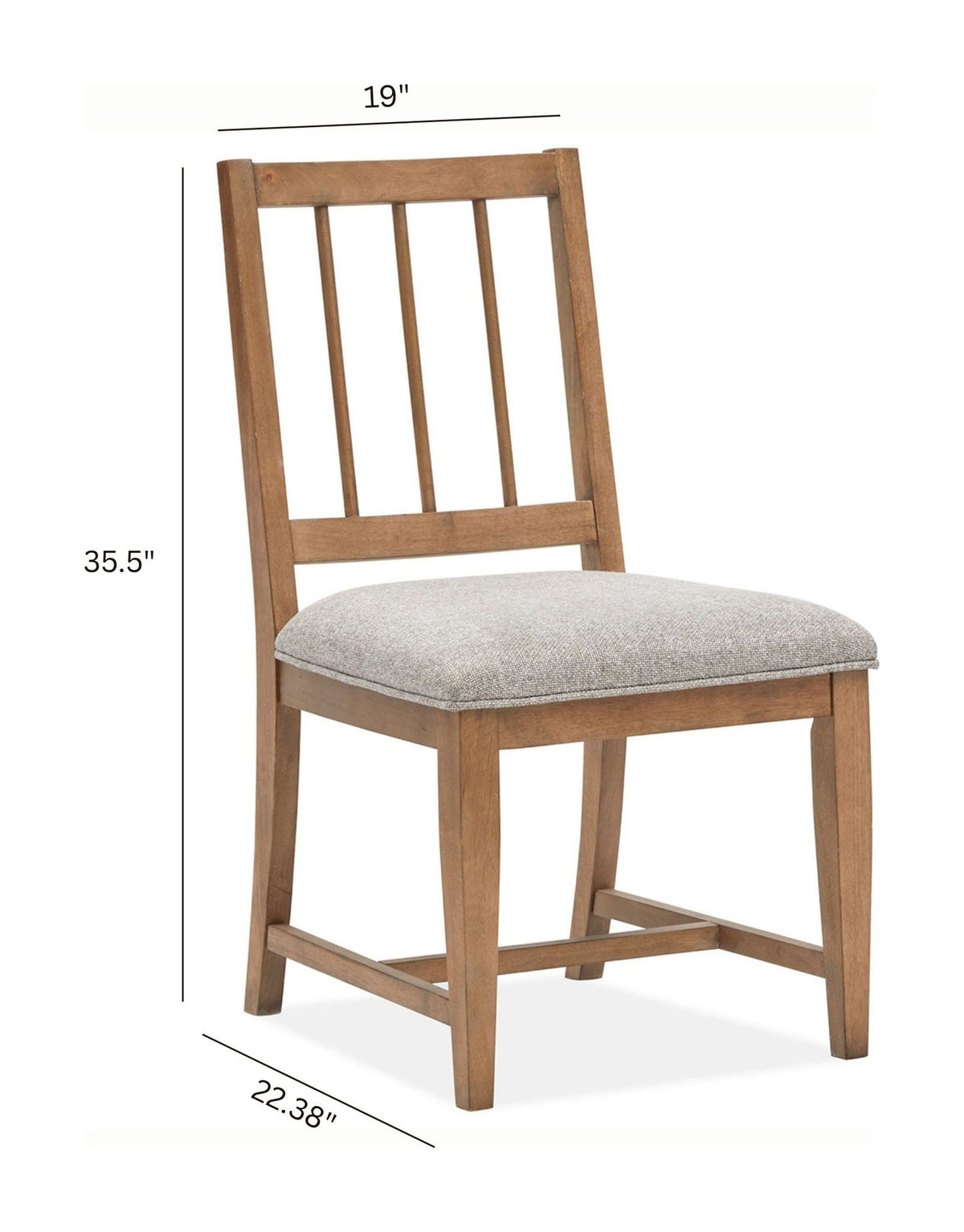 Lindon - Dining Side Chair With Upholstered Seat (Set of 2) - Gray