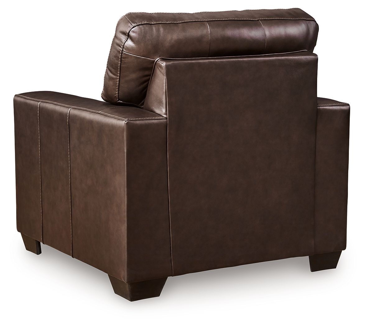 Santorine - Dark Brown - Chair - Leather Match