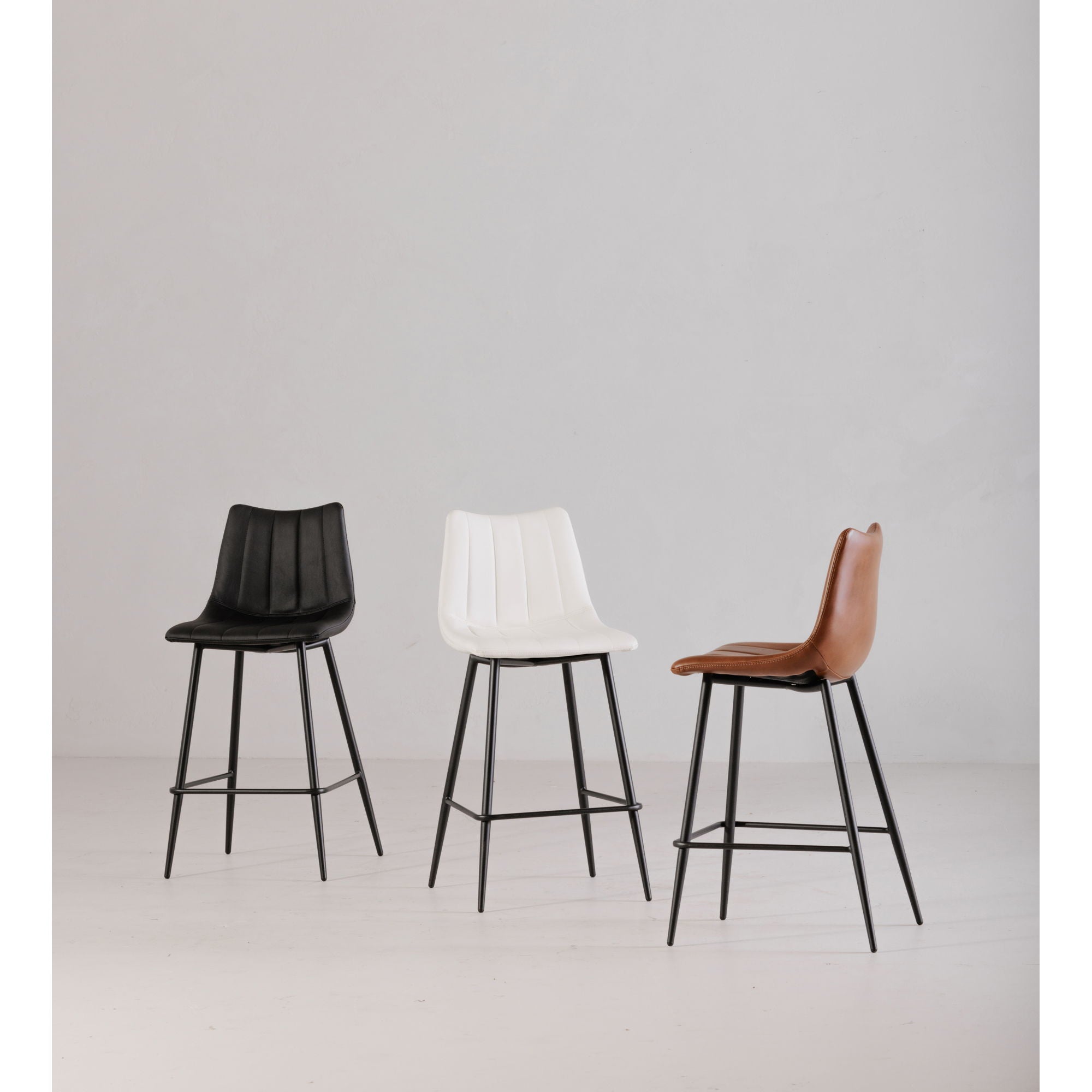 Alibi - Counter Stool (Set of 2) - Matte Black
