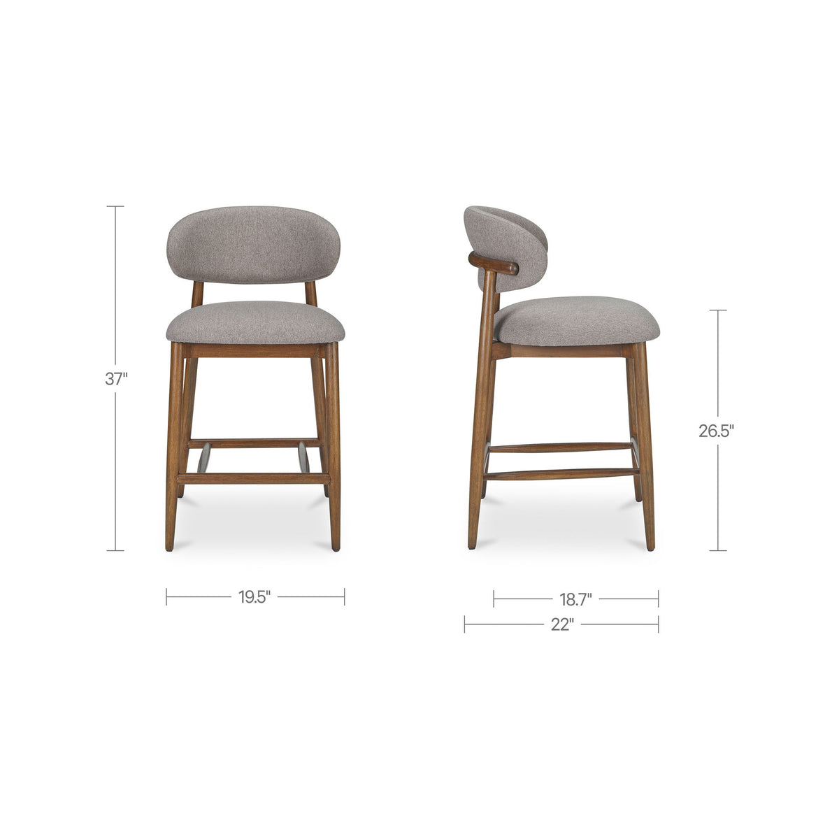 Ellie - Counter Stool - Light Brown