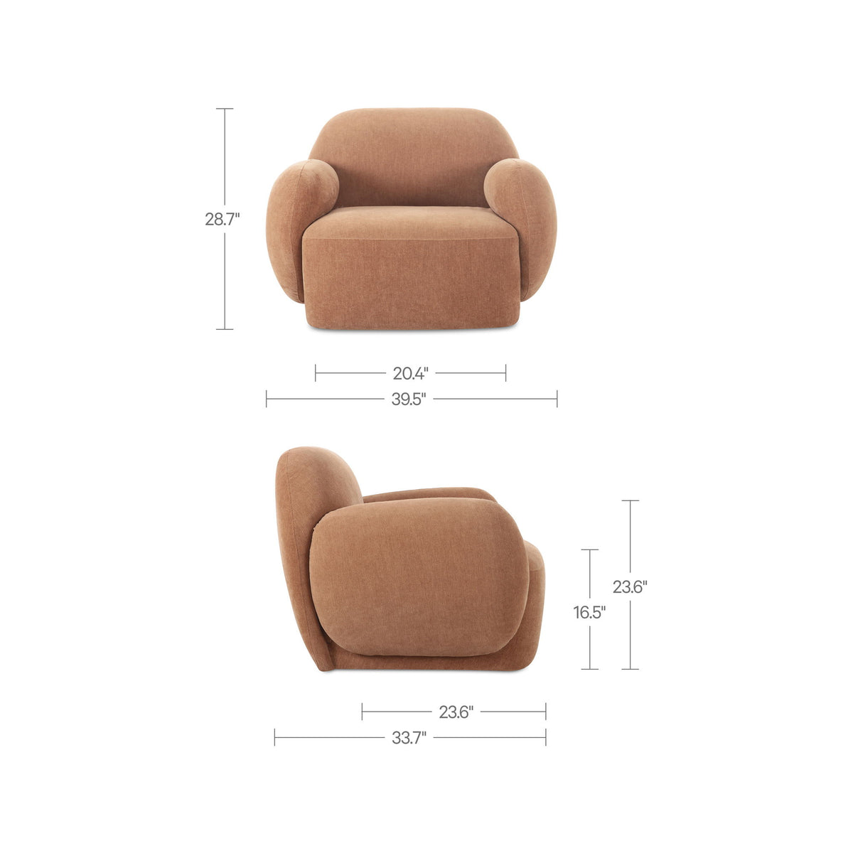 Hazel - Lounge Chair - Copper
