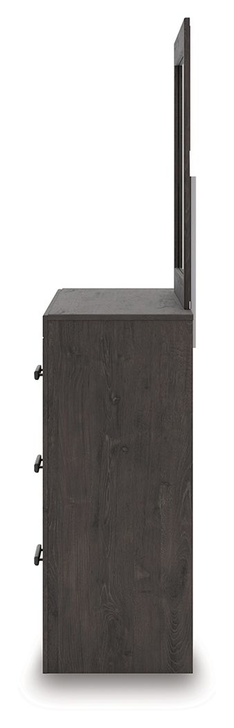 Prendonea - Charcoal - Dresser and Mirror