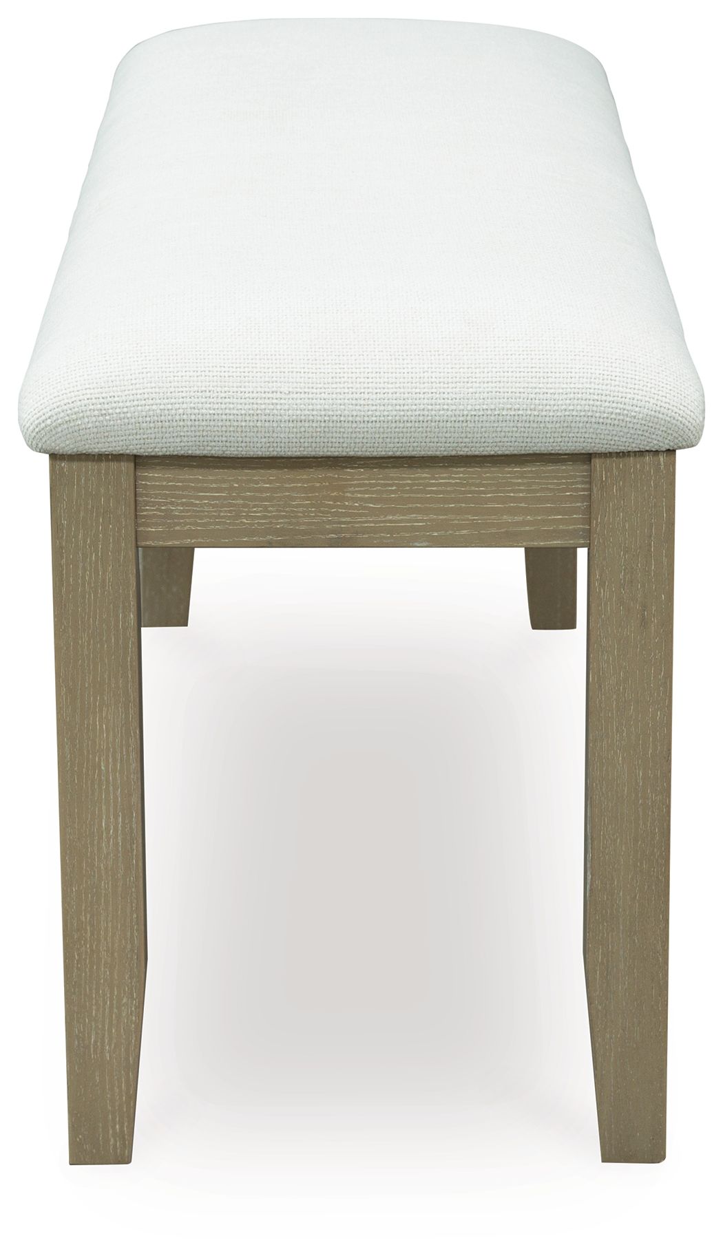 Calmoro - Large Upholstered Dining Room Bench - Off White / Gray