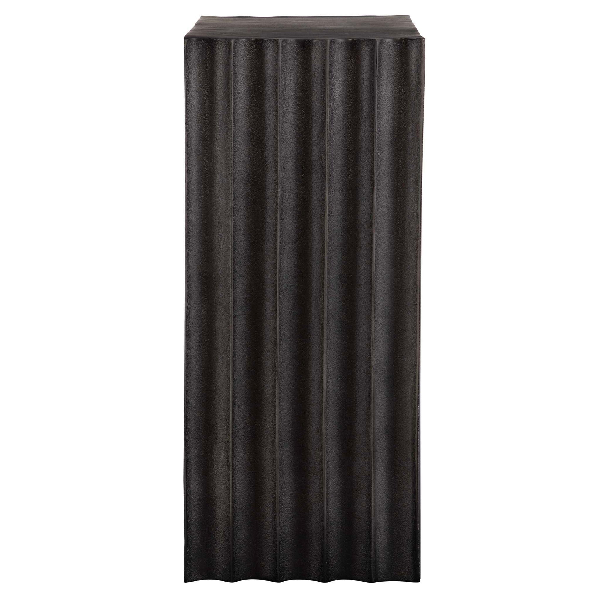 In The Groove - Aluminum Accent Table - Black