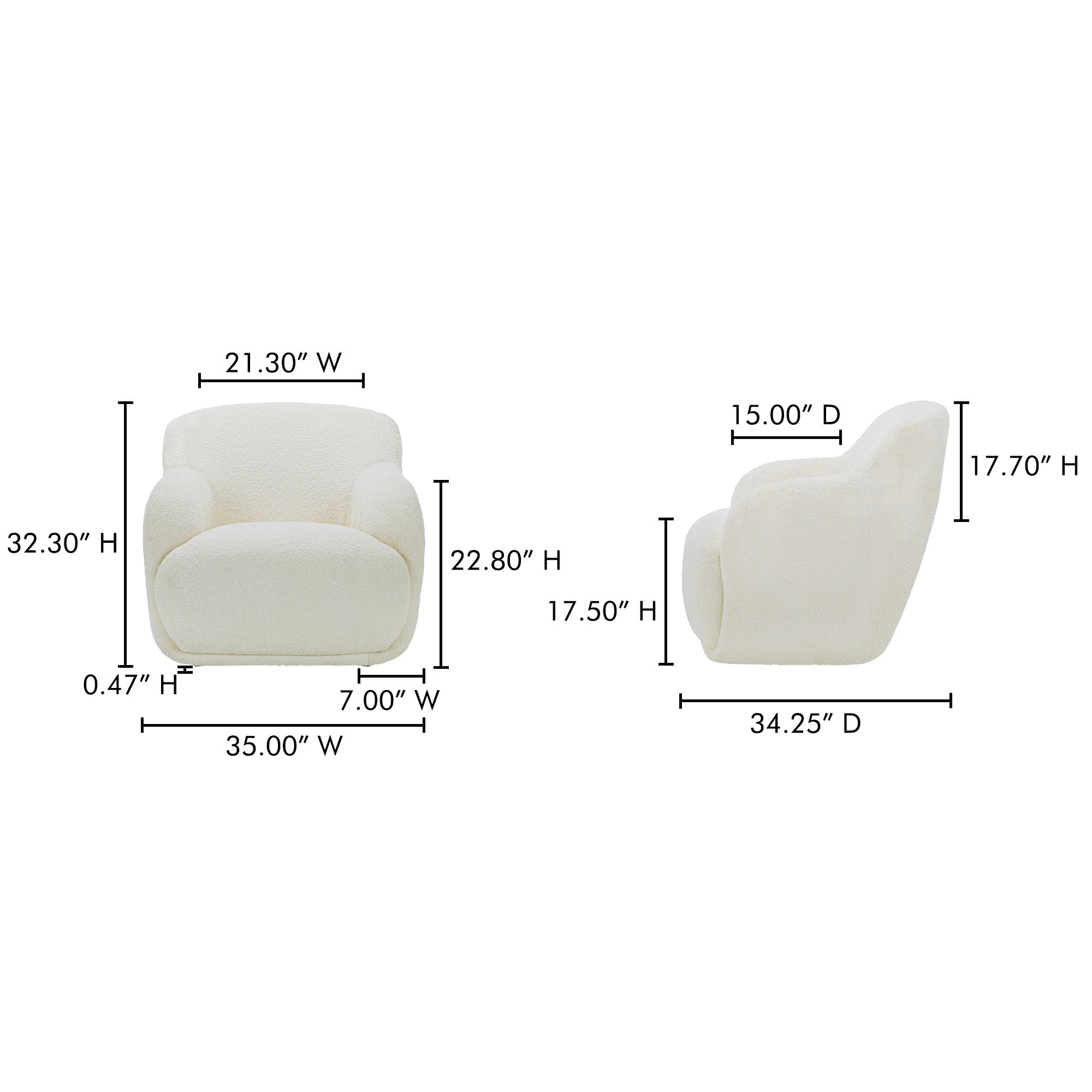 Stevie - Lounge Chair - Cream