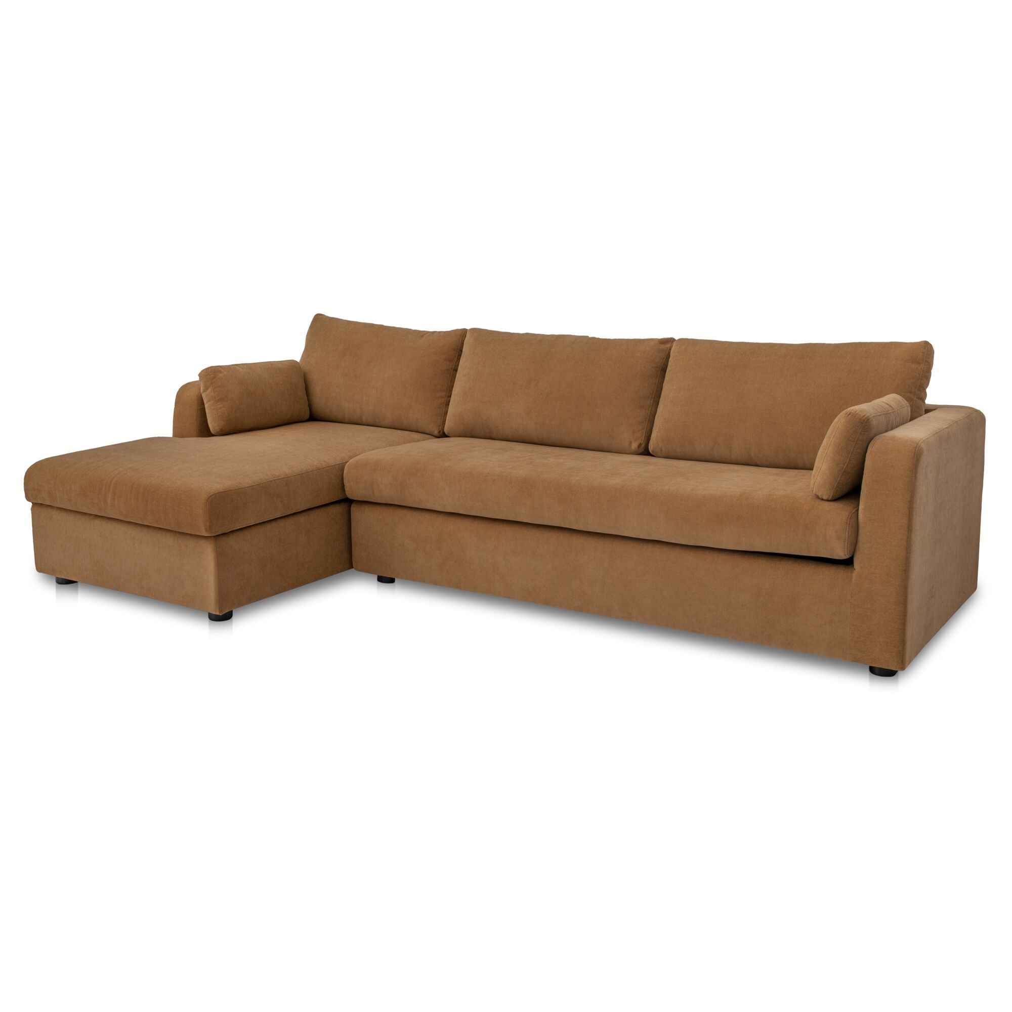 Burrow - Sleeper Sectional With Left Storage Chaise - Ginger
