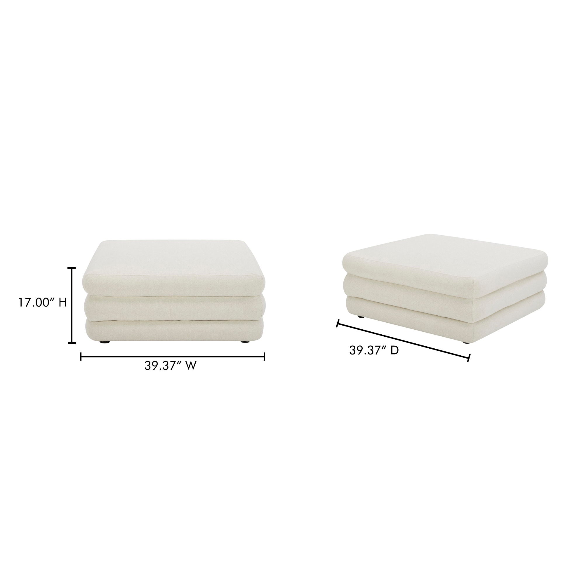 Lowtide - Ottoman - White