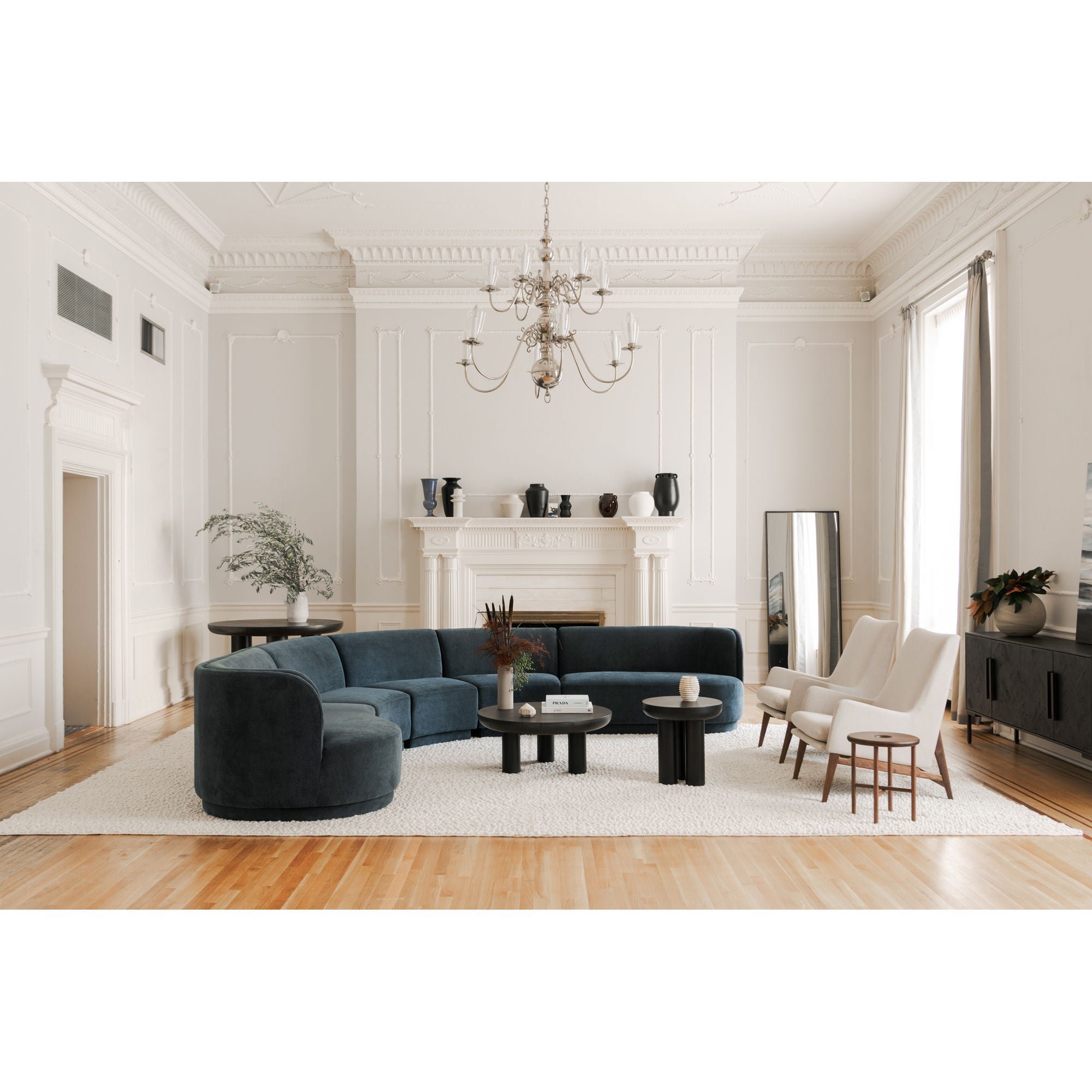 Rocca - Cement Side Table - Black
