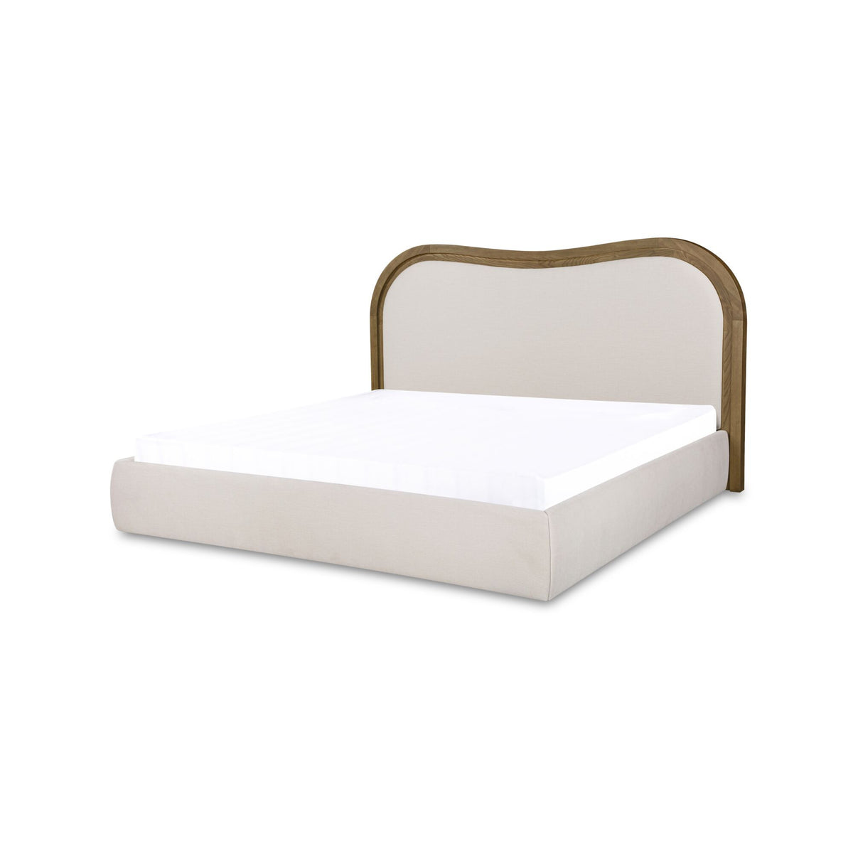Camilla - King Bed - Oat / White / Beige