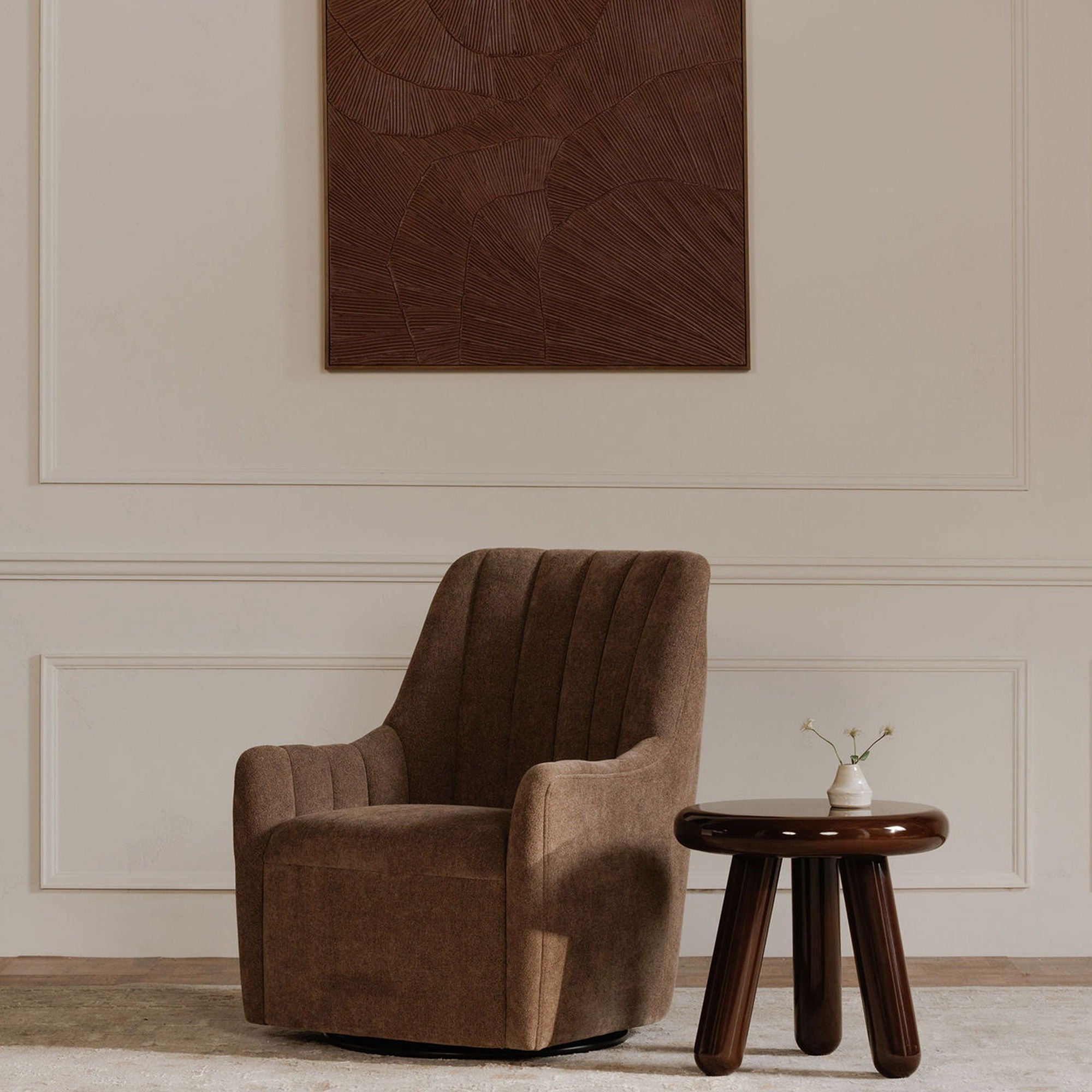 Joy - Accent Table - Dark Red