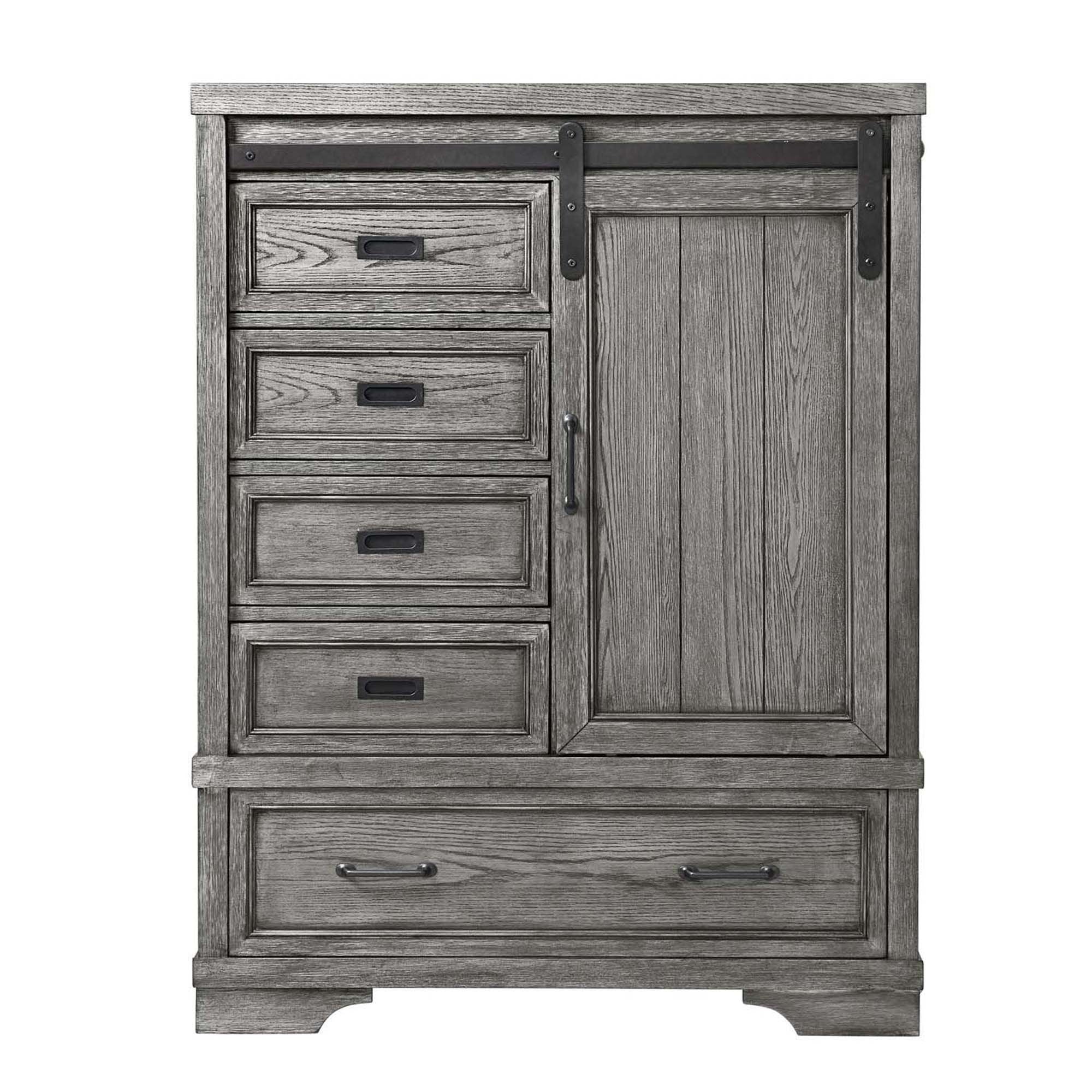 Foundry - Wood Chifferobe - Brushed Pewter
