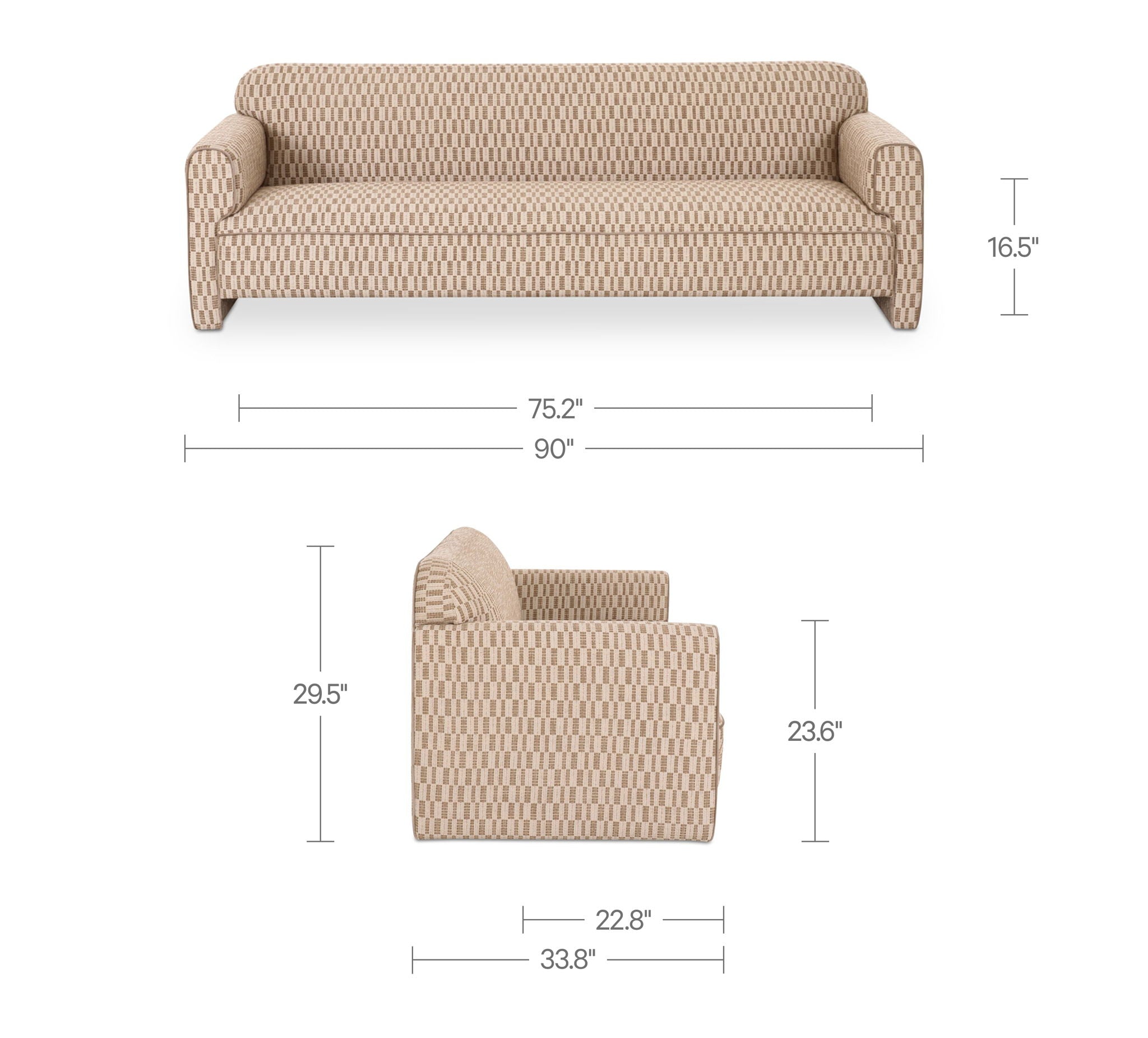 Leo - Sofa - Taupe