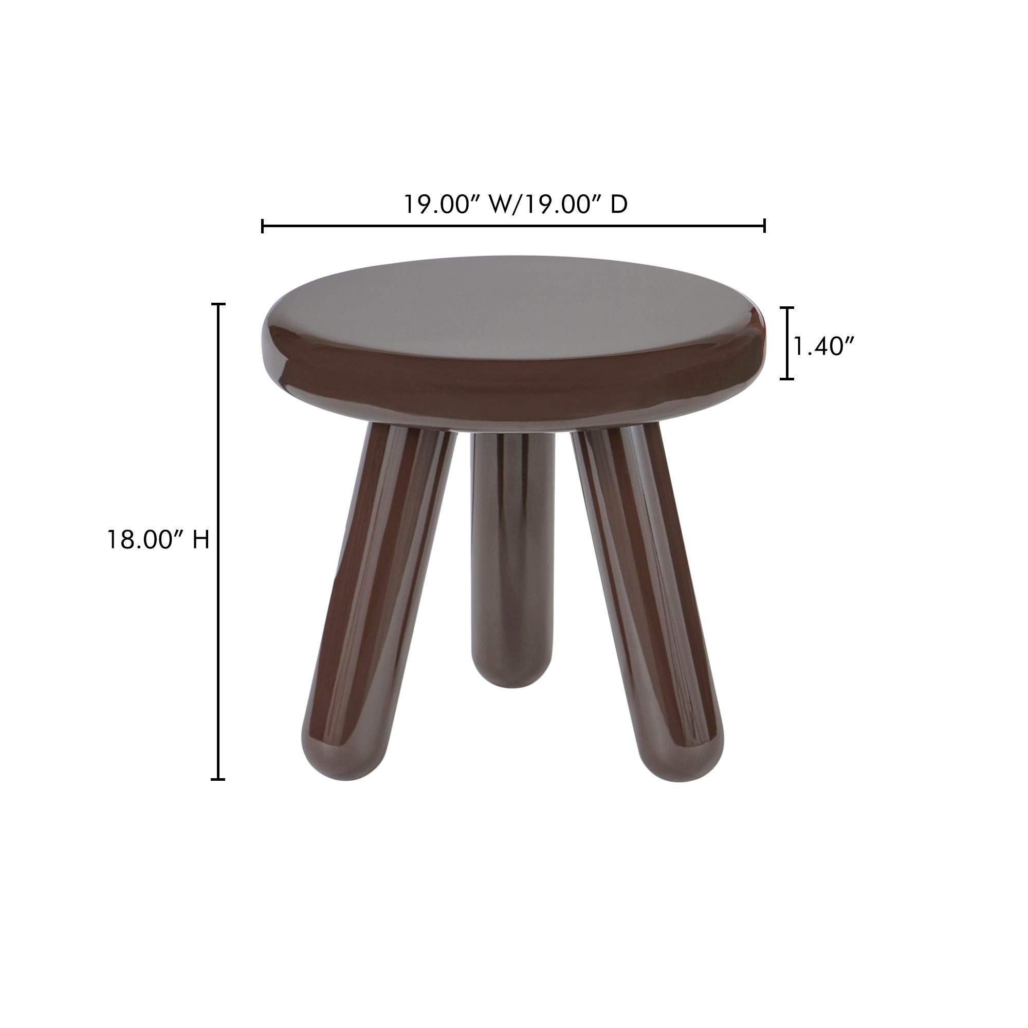 Joy - Accent Table - Dark Brown