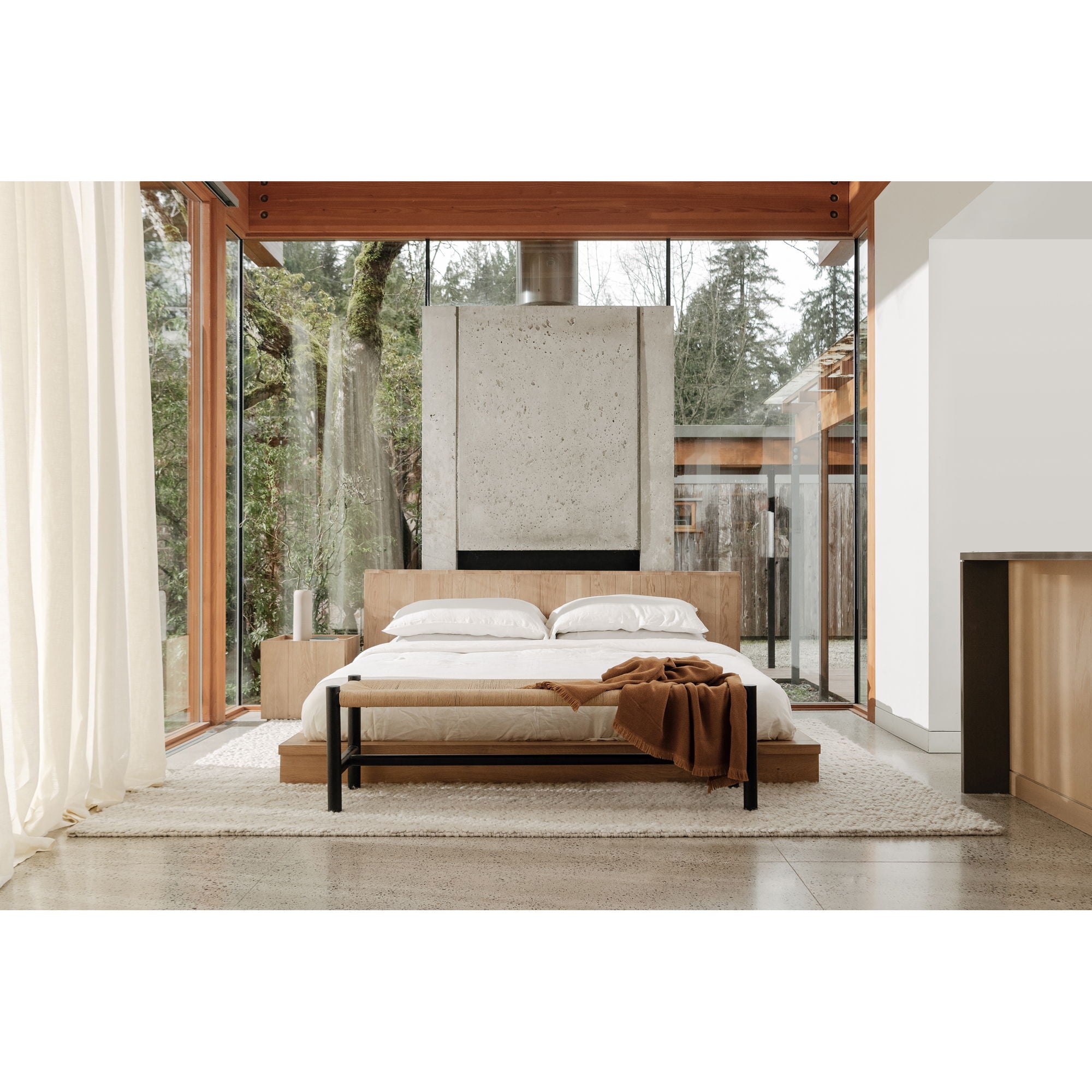 Plank - Queen Bed - Natural Oak