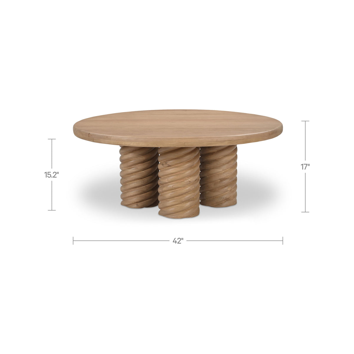Treccia - Round Coffee Table - Oak
