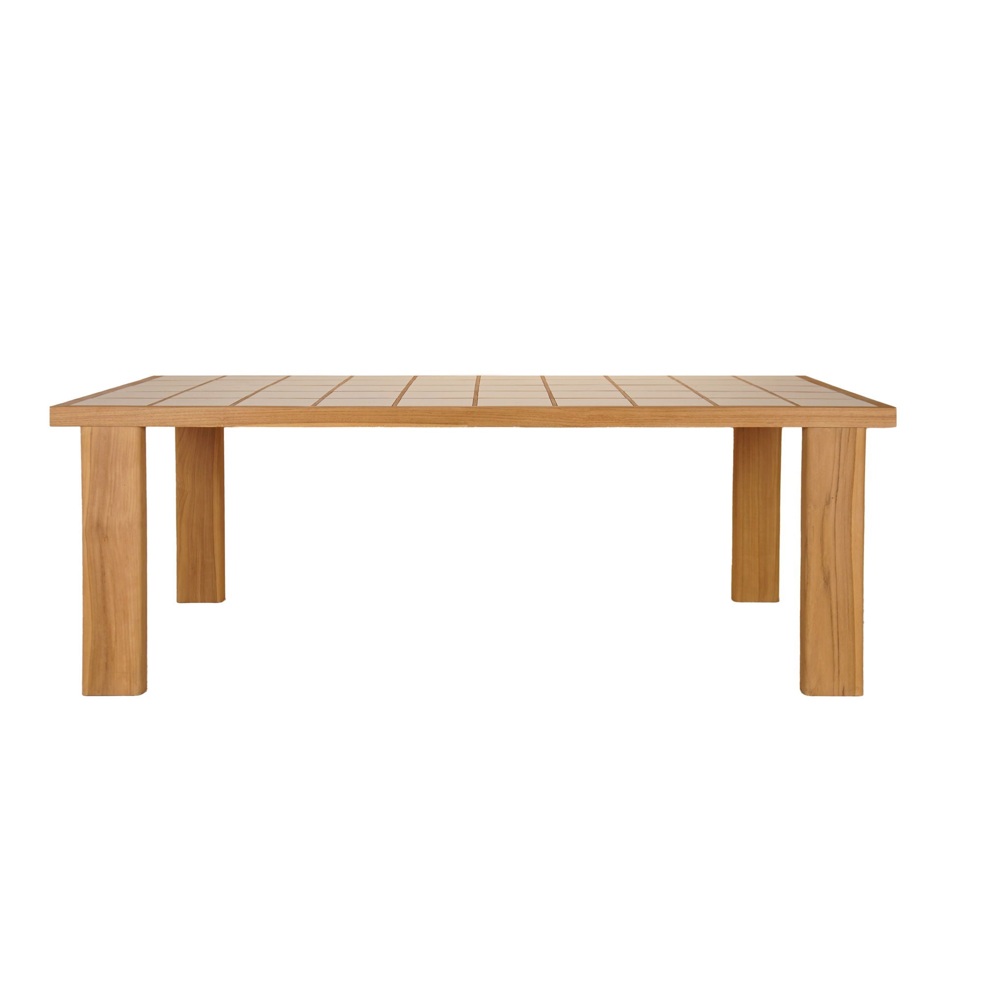 Marina - Outdoor Ceramic Dining Table - Light Brown