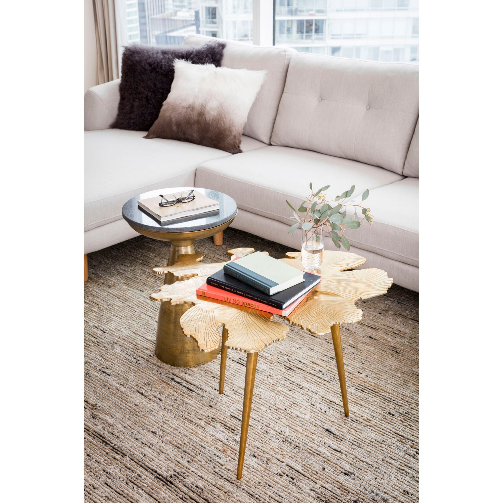 Font - Side Table - Brass