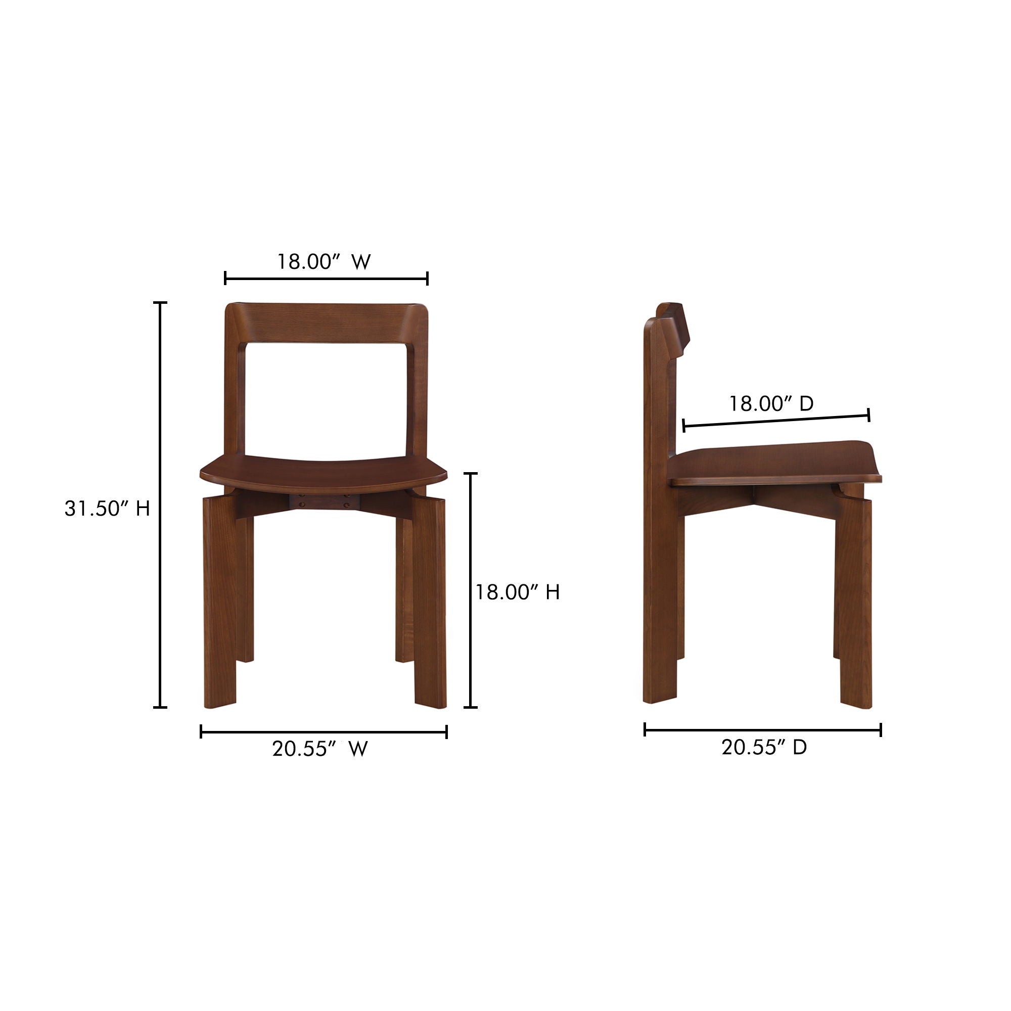 Daifuku - Dining Chair (Set of 2) - Brown