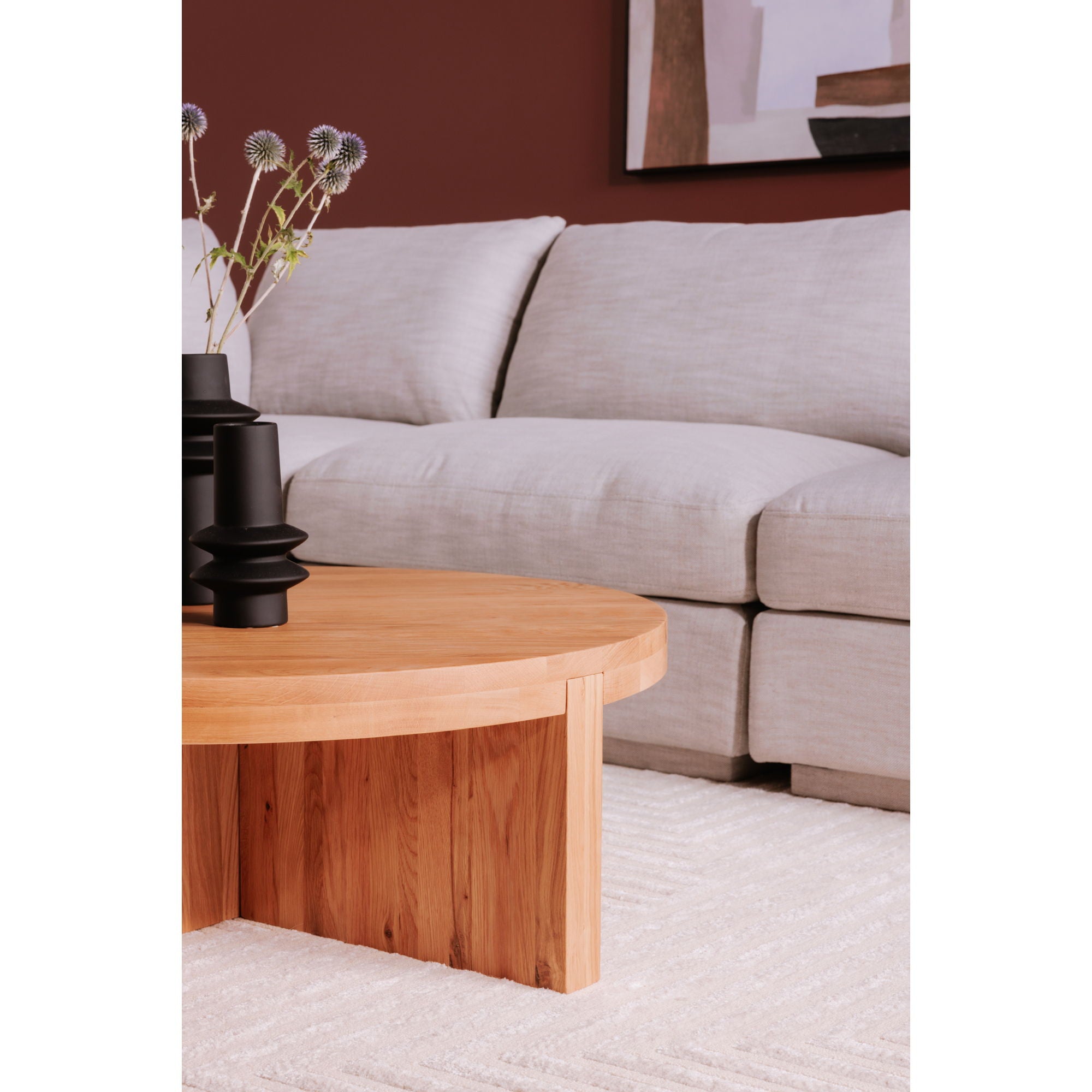 Folke - Round Coffee Table - Light Brown