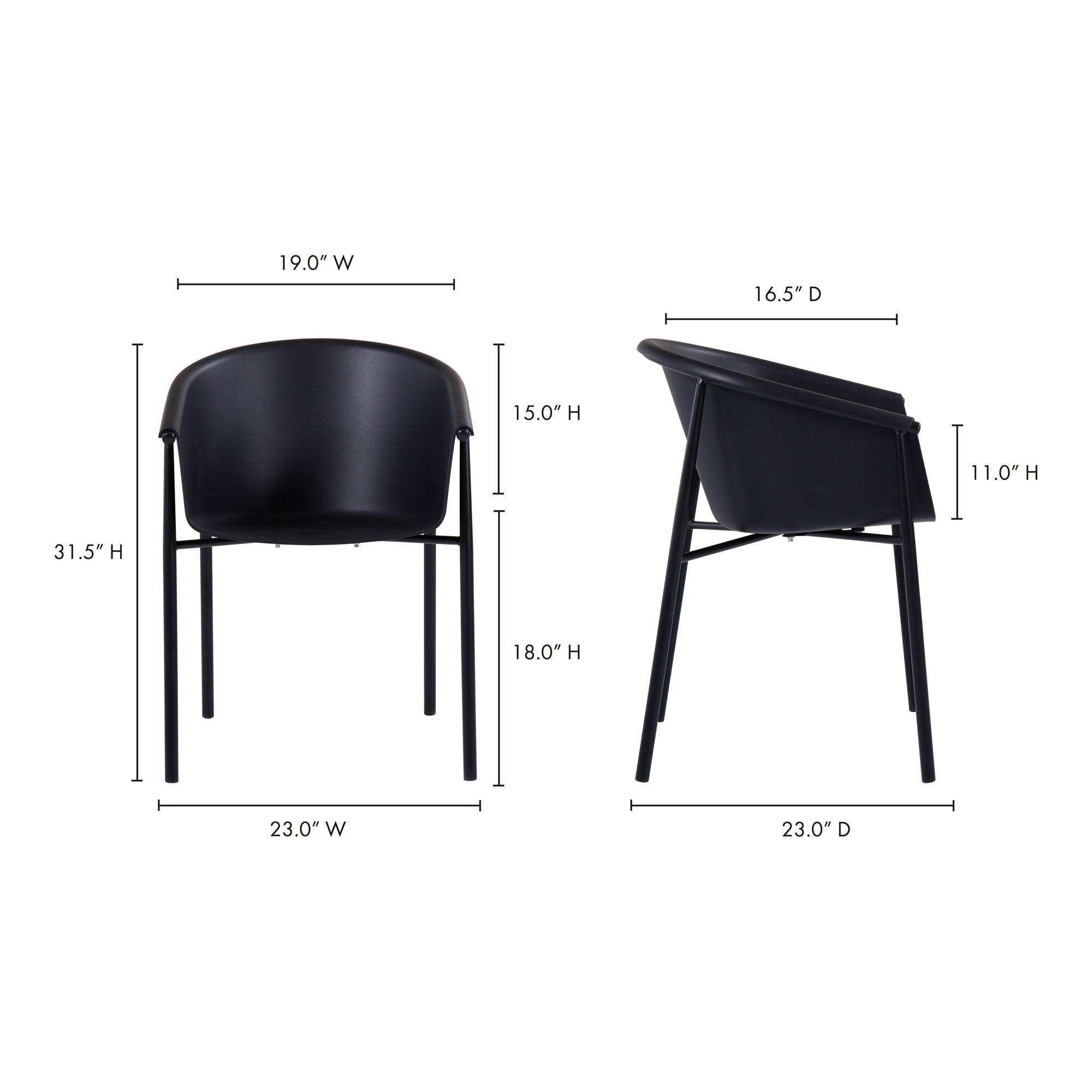 Shindig - Outdoor Dining Chair (Set of 2) - Black