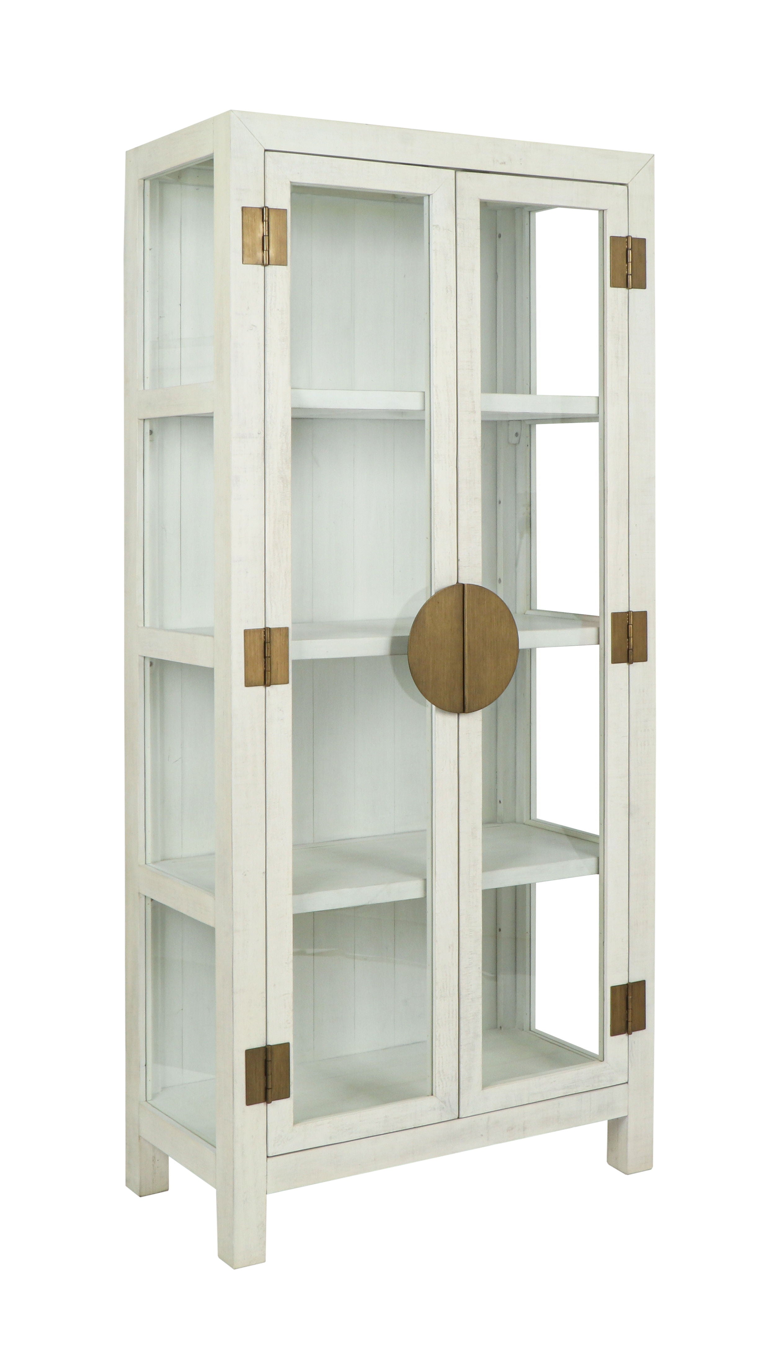 Milroy - Reclaimed Pine Tall Cabinet - Antique White