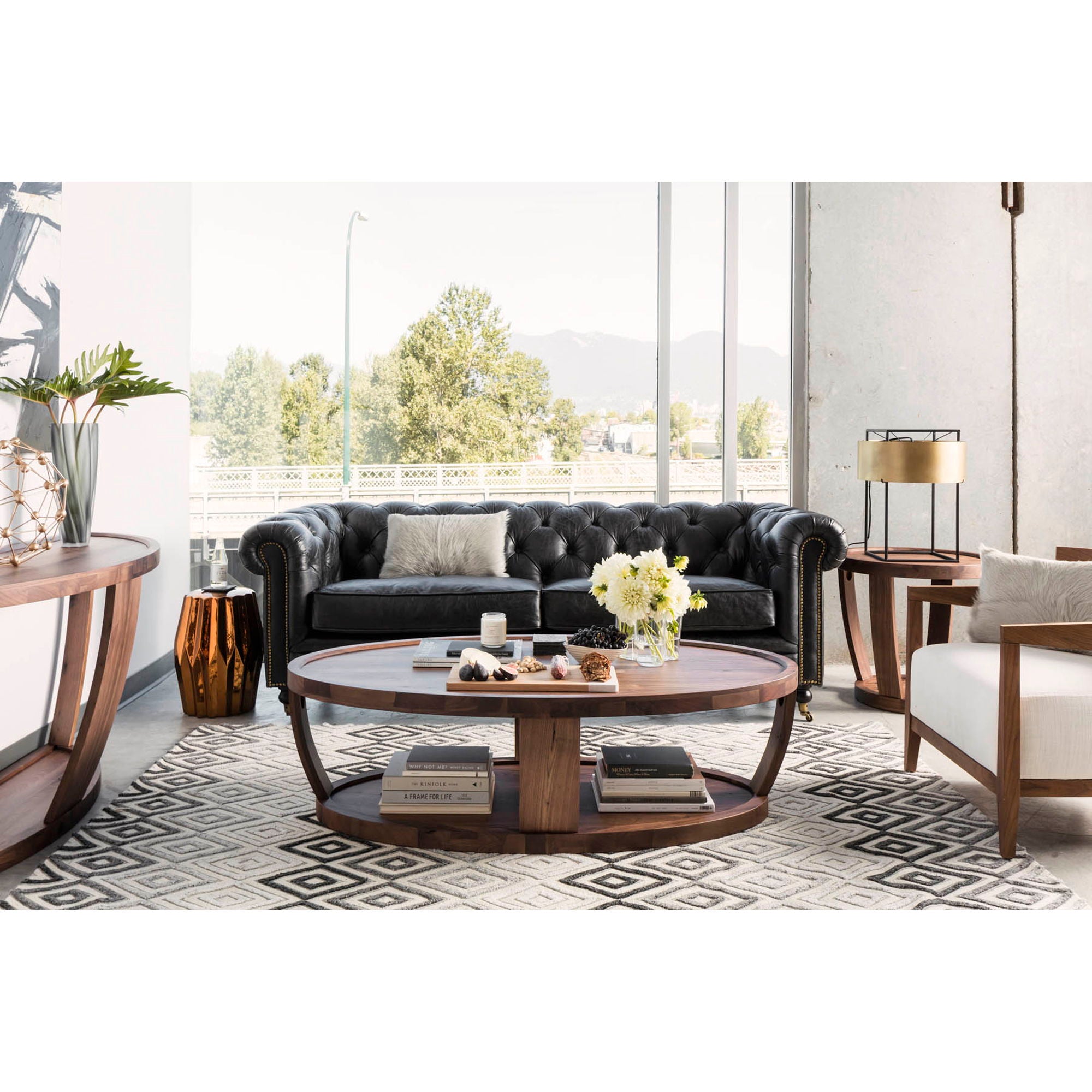 Birmingham - Sofa - Black Leather