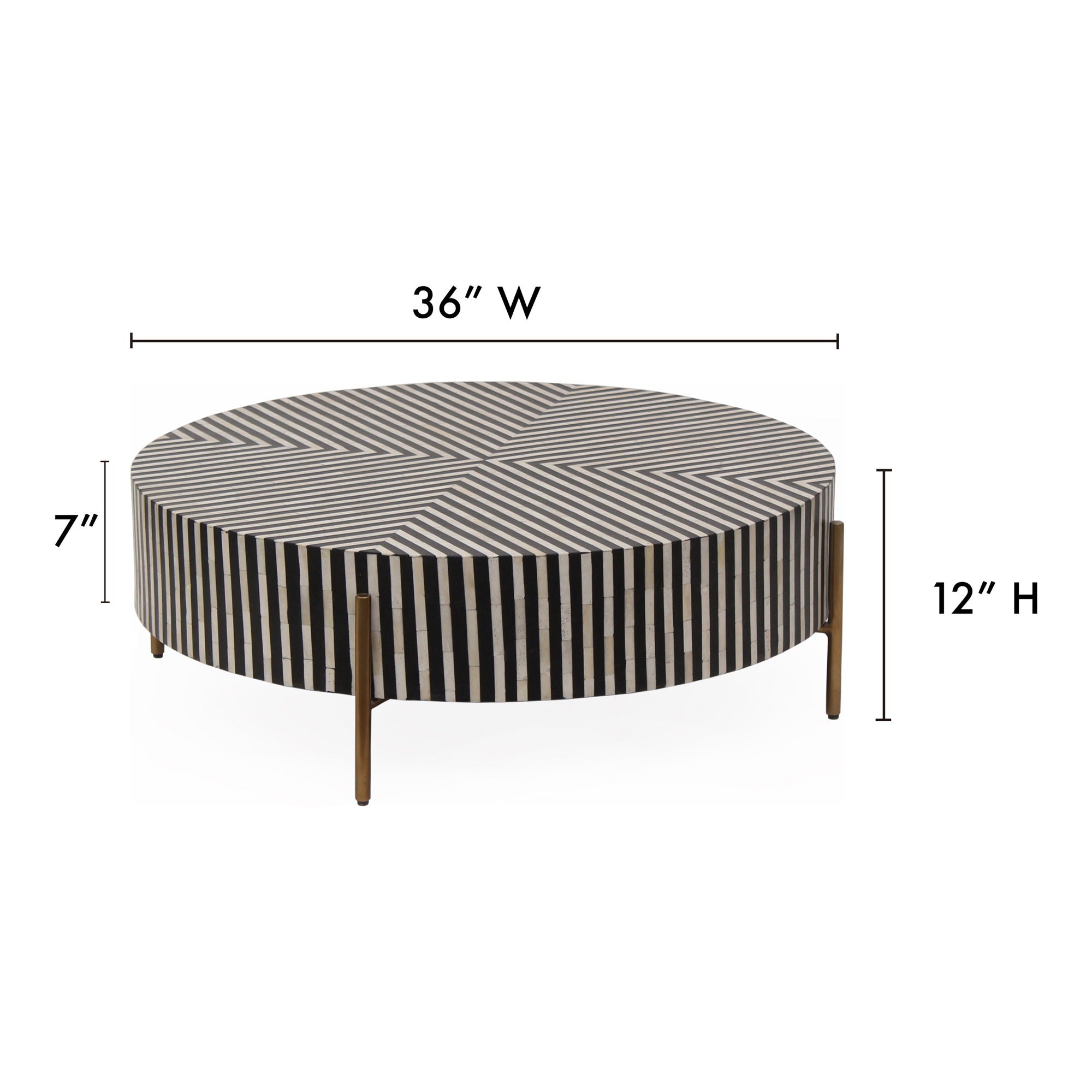 Chameau - Small Coffee Table - Black