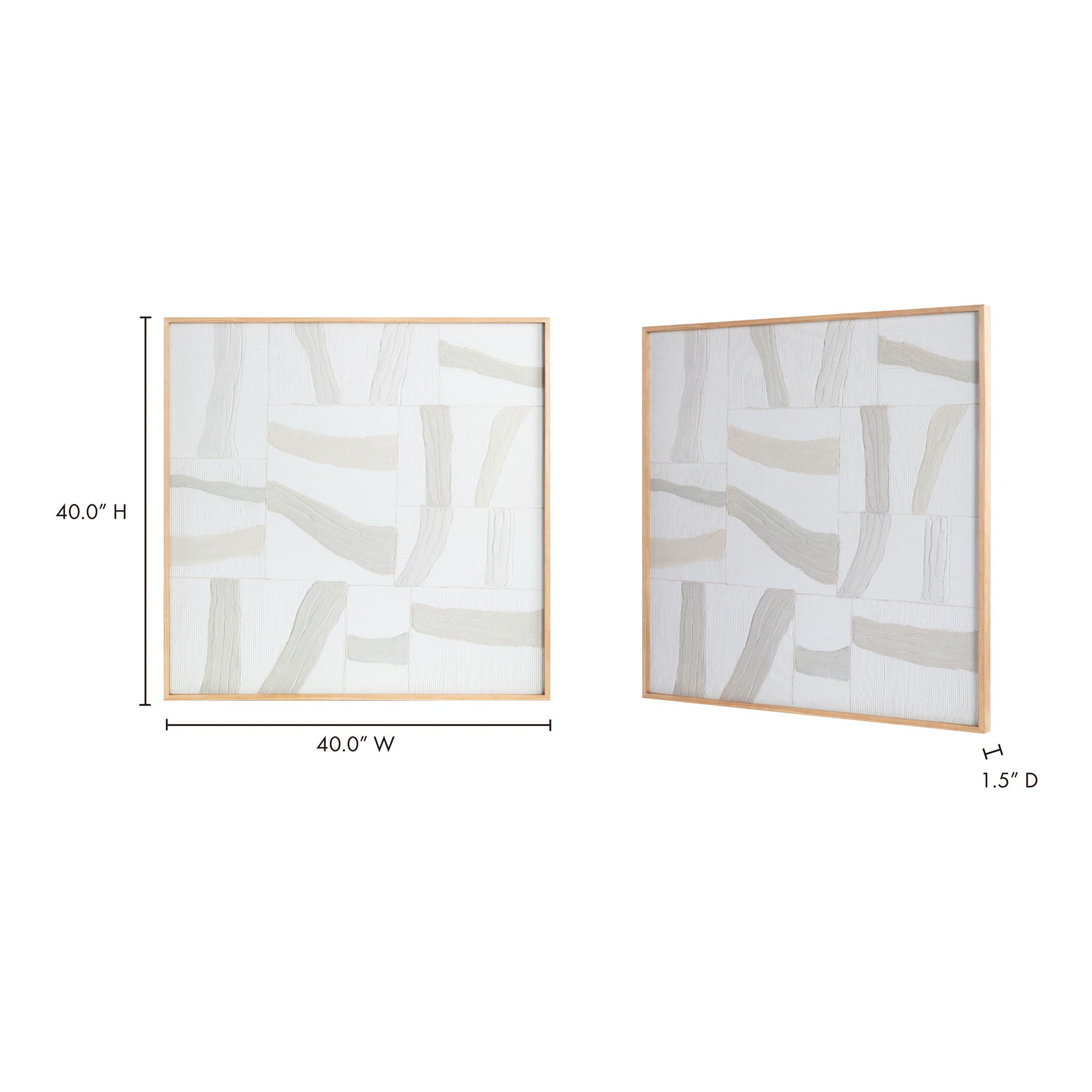 Configured - Framed Painting - White