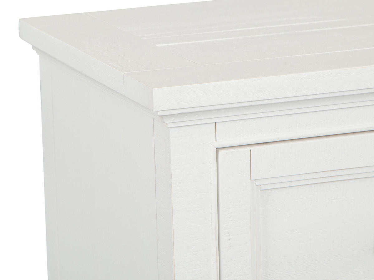 Heron Cove - Small Drawer Nightstand - Chalk White And Dovetail Gray