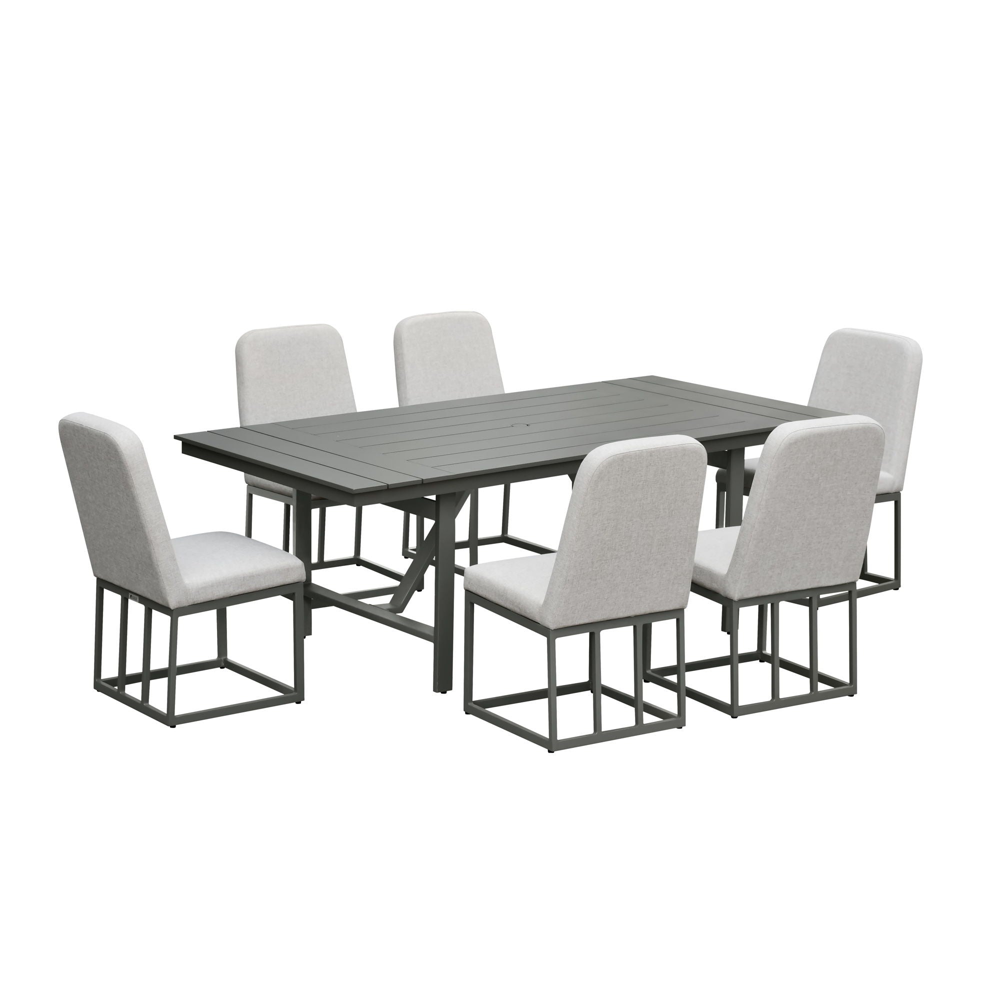 Navarro - Outdoor Dining Upholstered Side Chair - Mocha