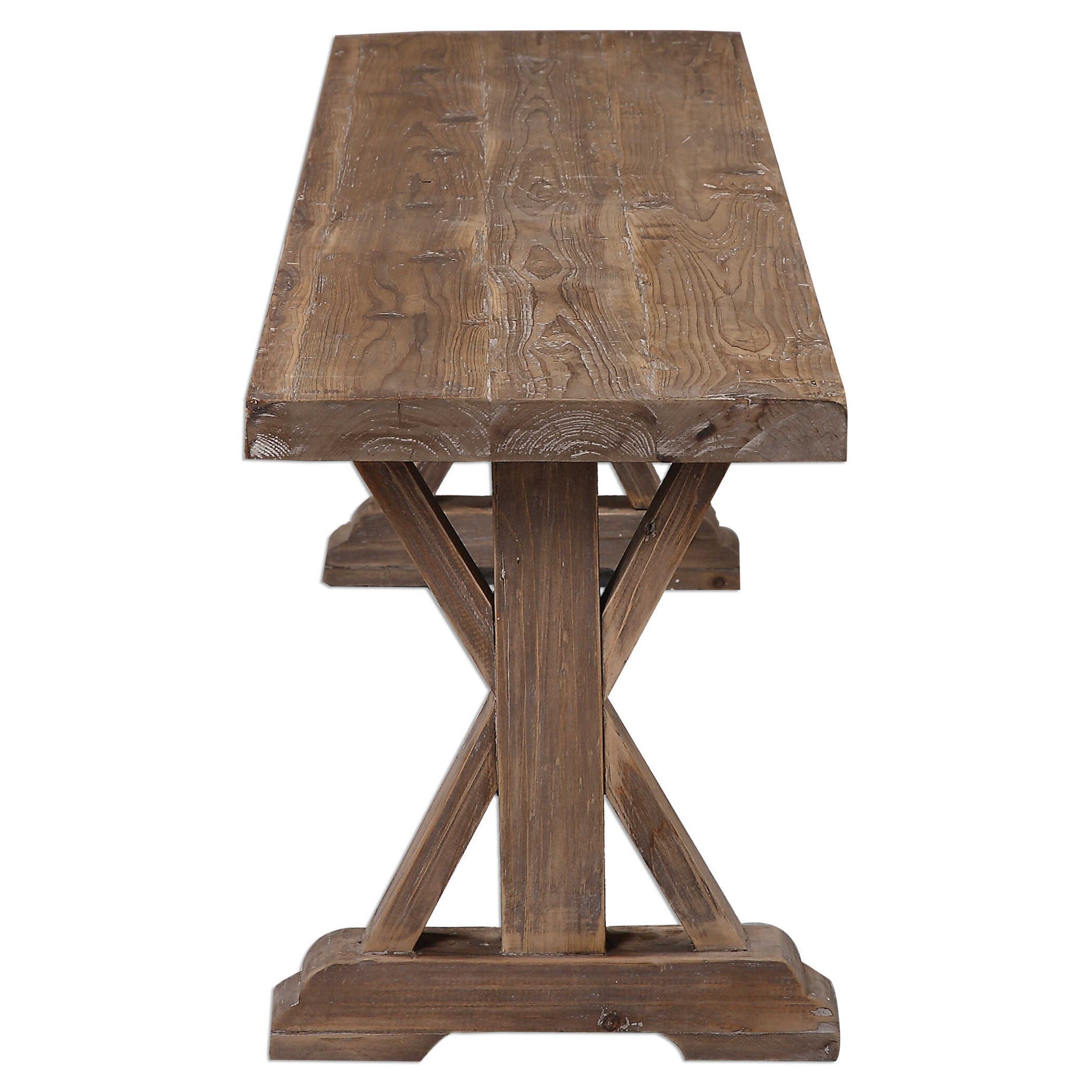 Stratford - Salvaged Wood Bench - Dark Brown