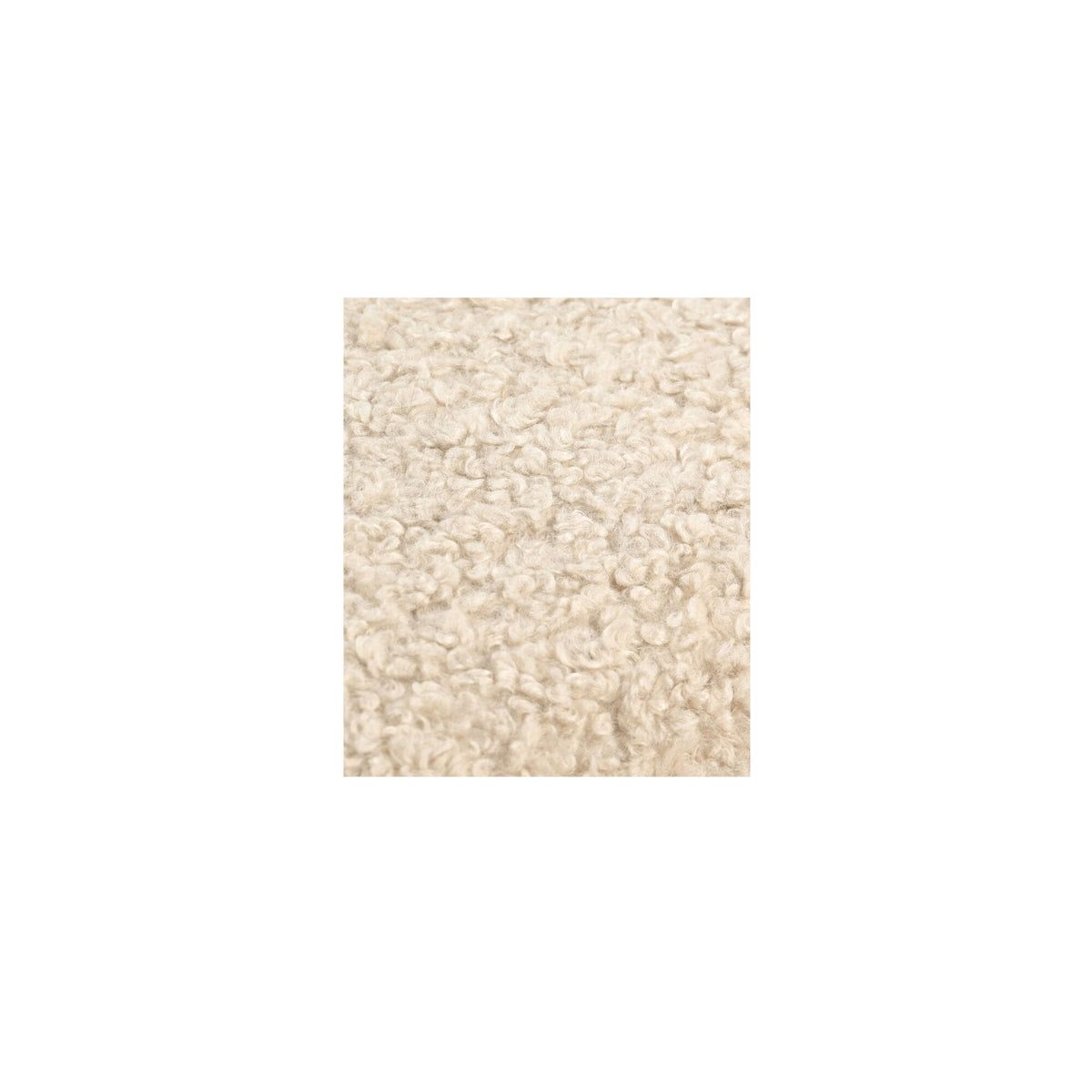 Serge - Ottoman Faux Shearling - Cream / White / Dark Brown
